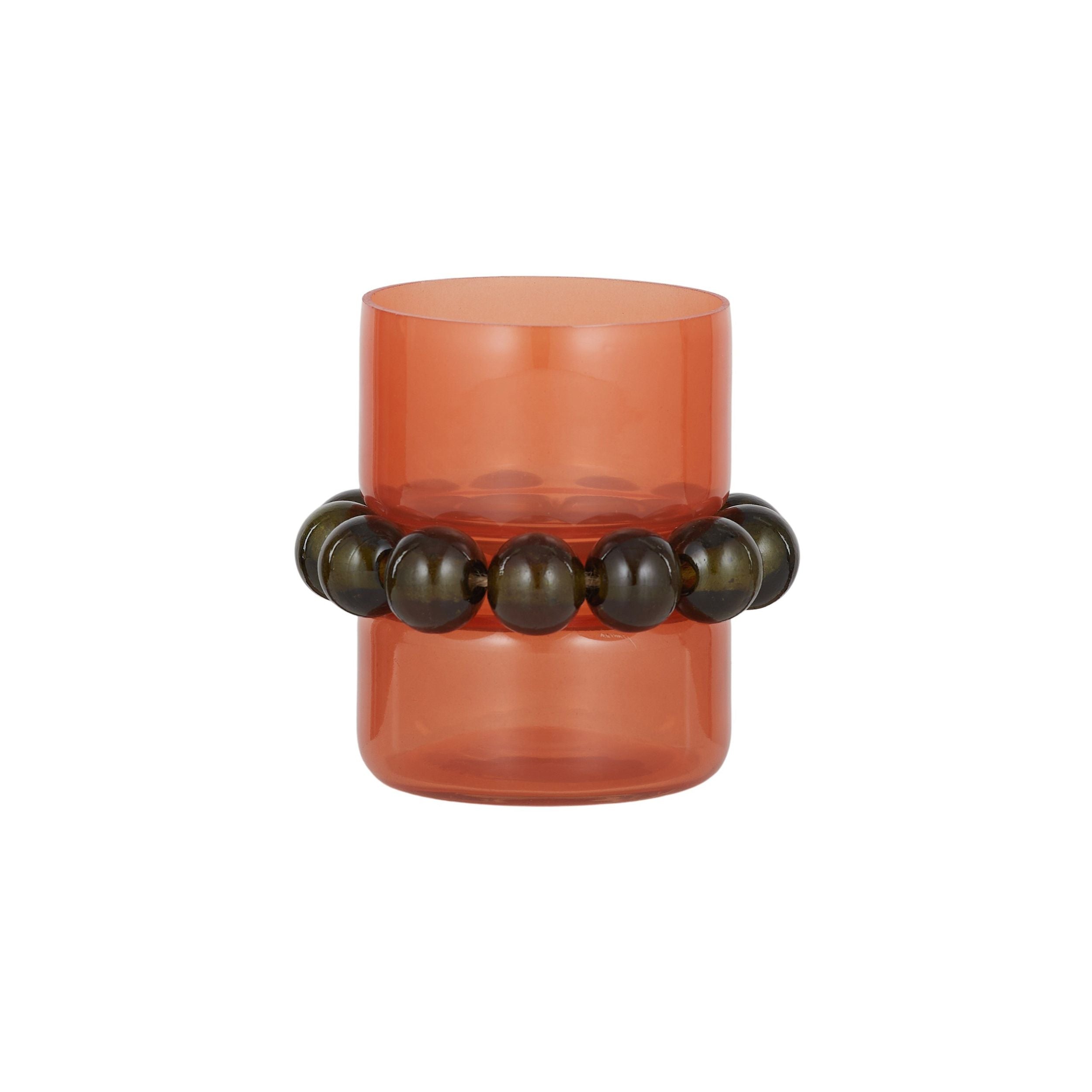 Coast To Coast Swift Glass Candleholder Rust