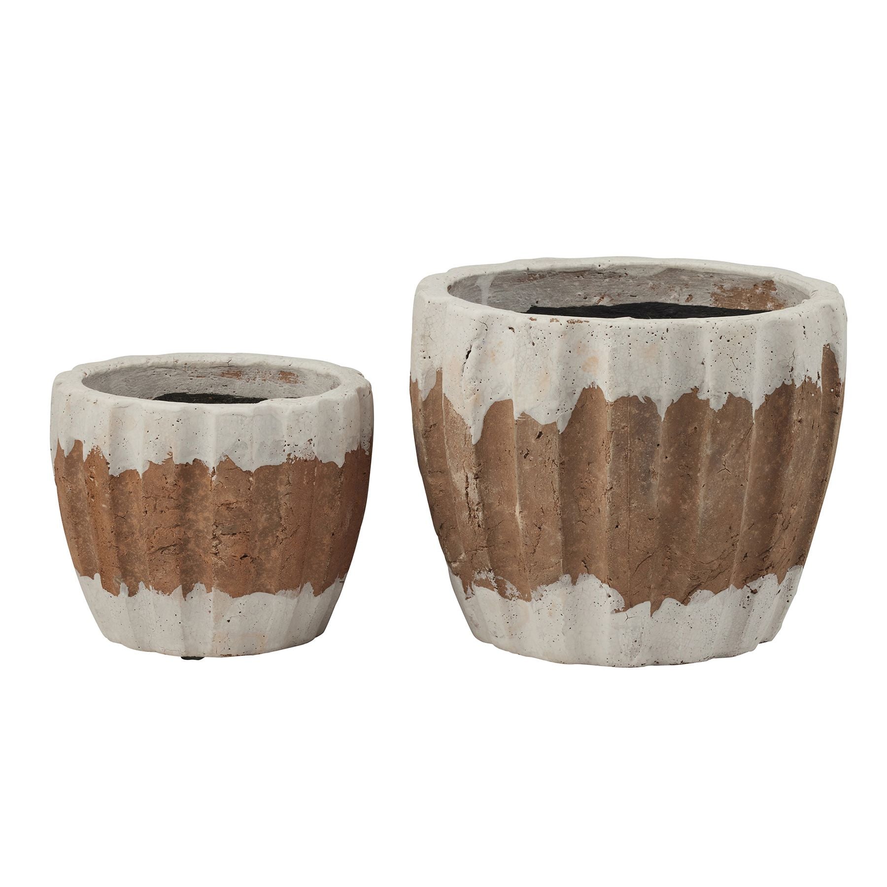 Life Botanic Ernest Set of 2 Ceramic Pot Natural/White