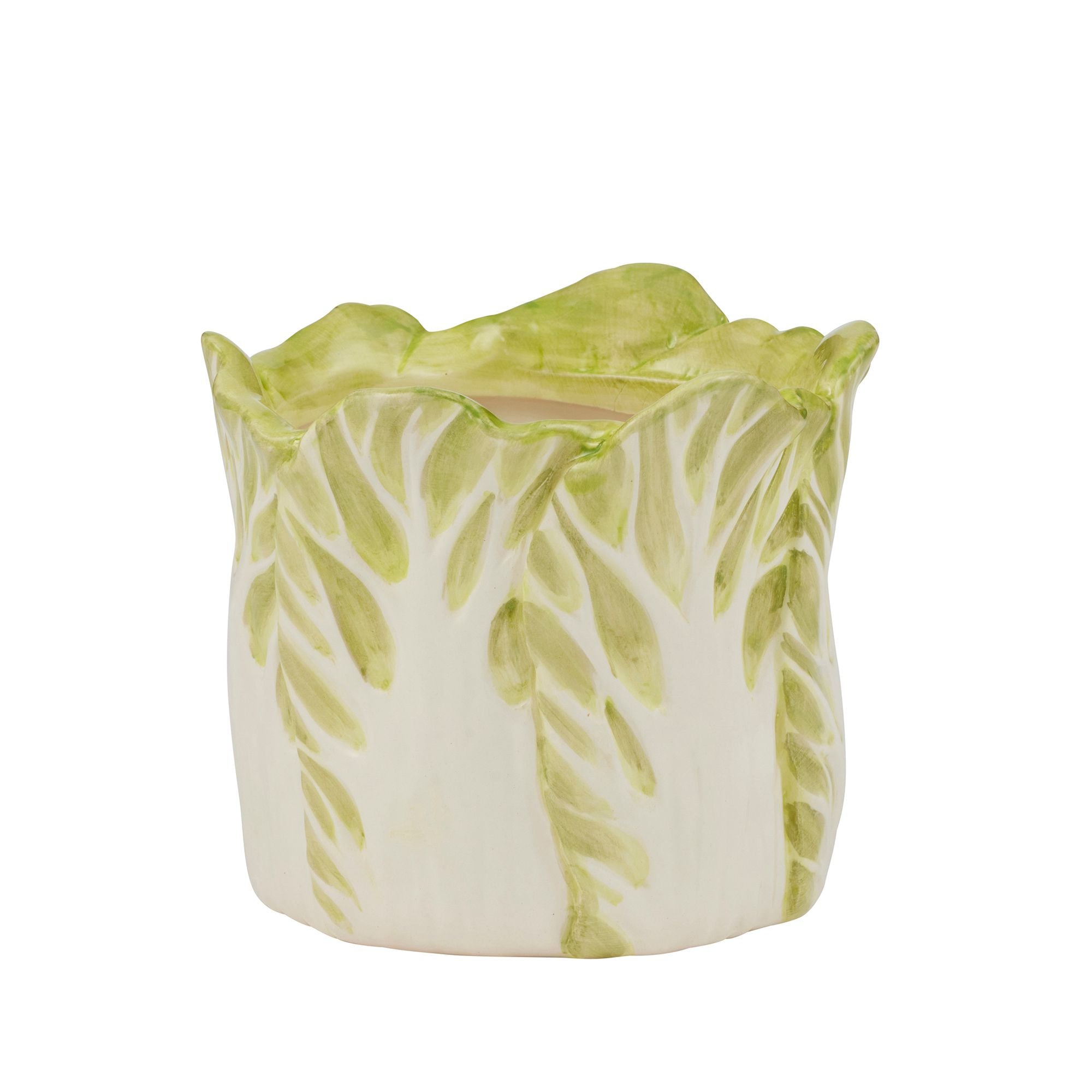 Coast To Coast Oleracea Ceramic Pot 13x11.5cm Green