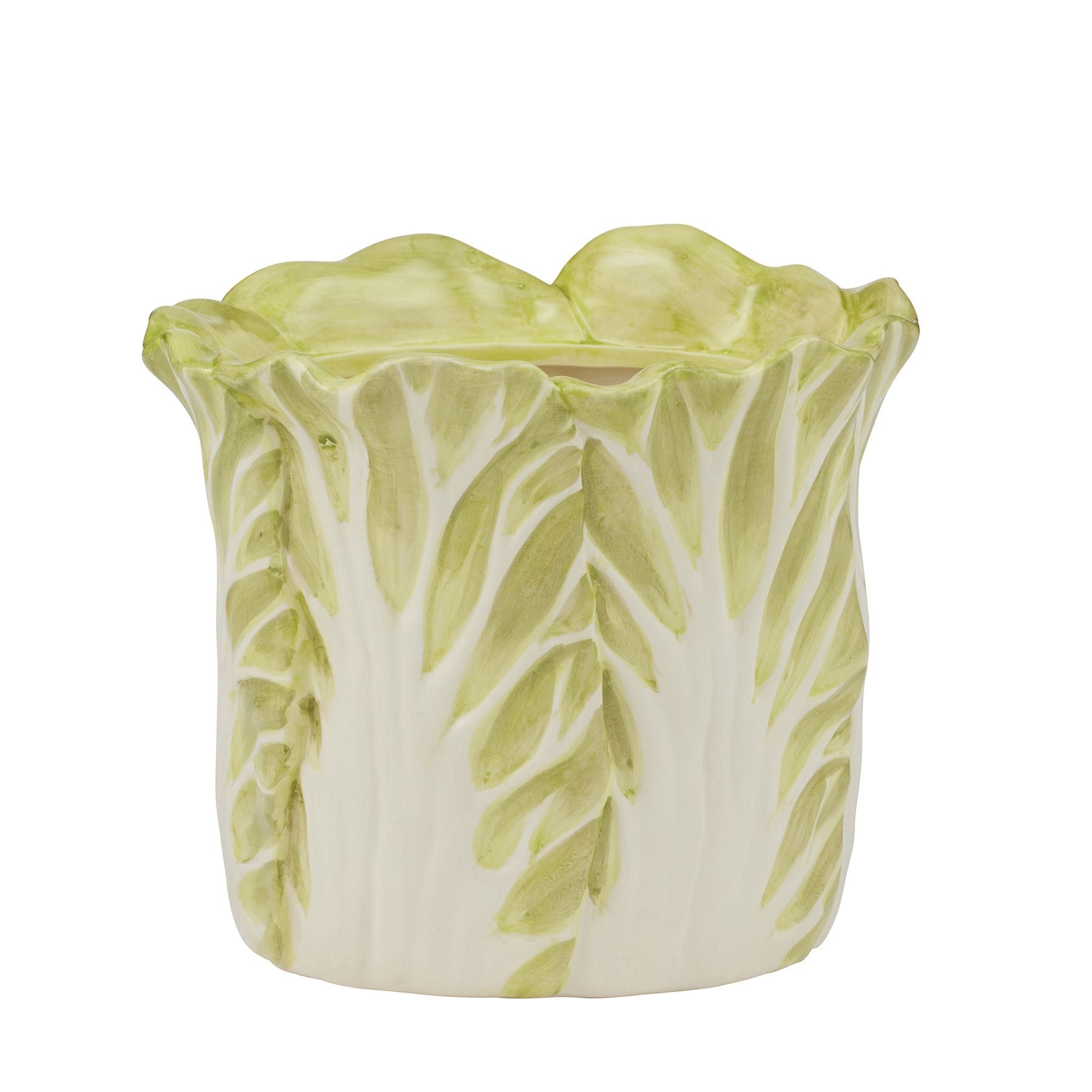 Coast To Coast Oleracea Ceramic Pot 17.5x15.5cm Green