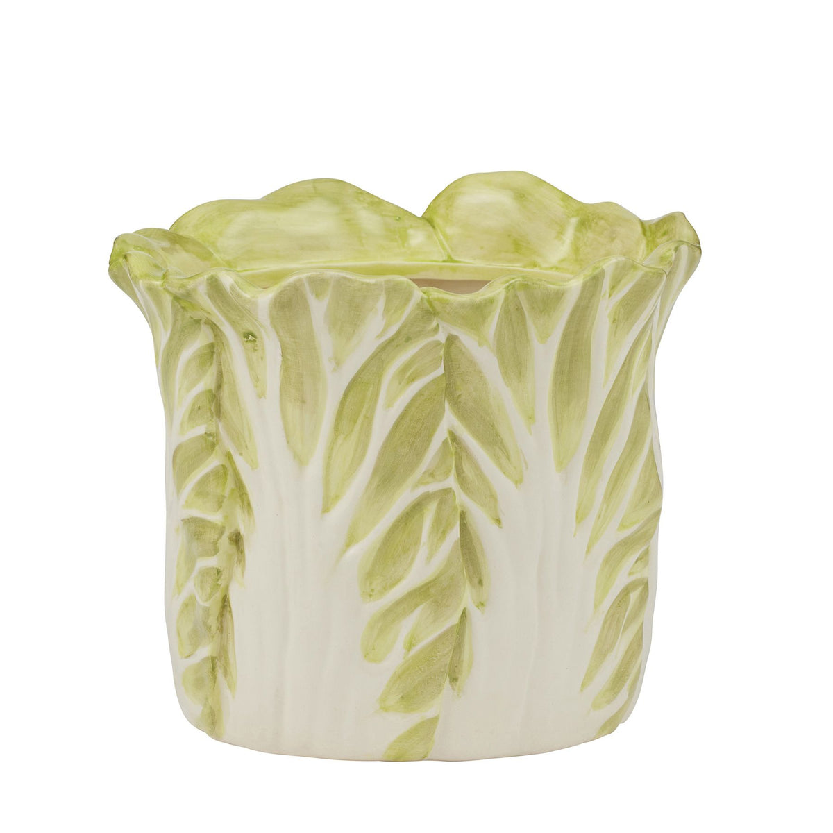 Coast To Coast Oleracea Ceramic Pot 17.5x15.5cm Green