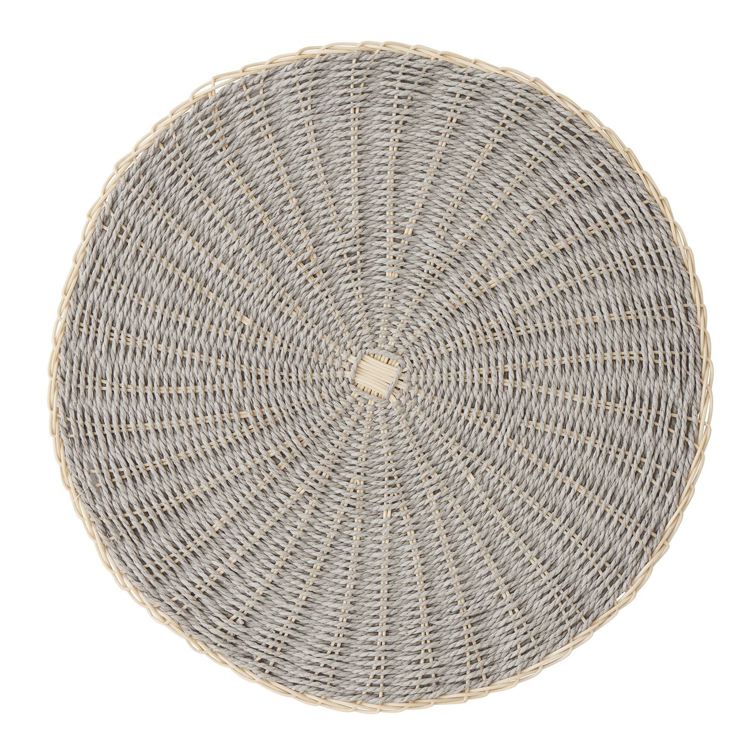 Assemble Clark Rattan/Paper Placemat Seafoam