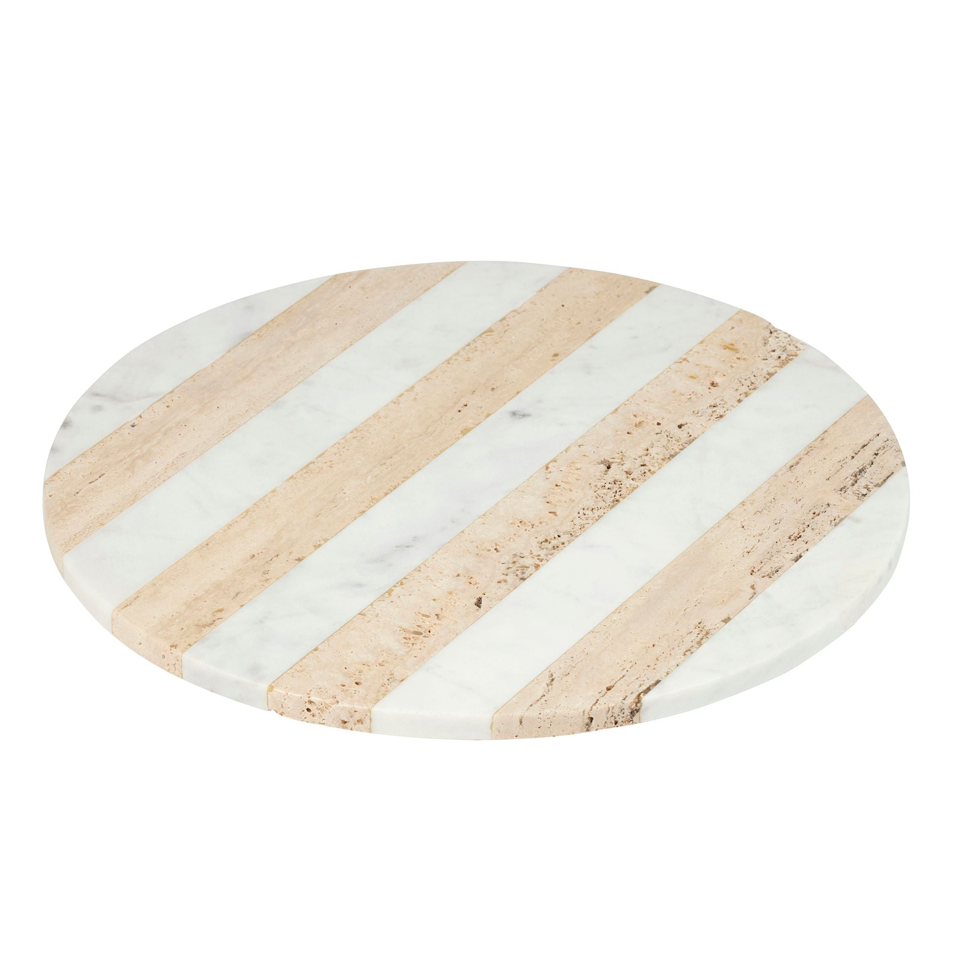 Assemble Tia Travertine/Marble Round Board Natural