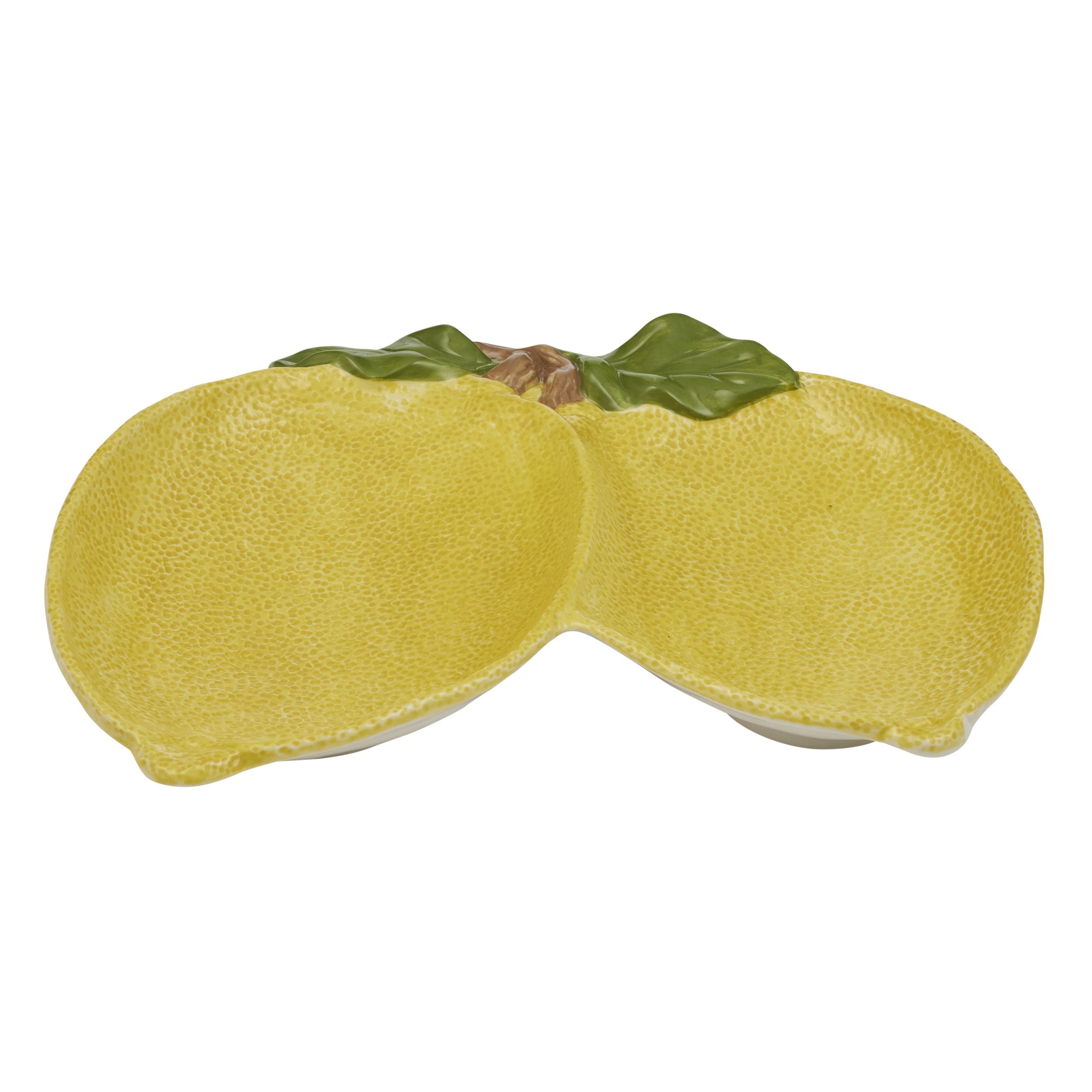 Assemble Limone Ceramic Double Plate Yellow