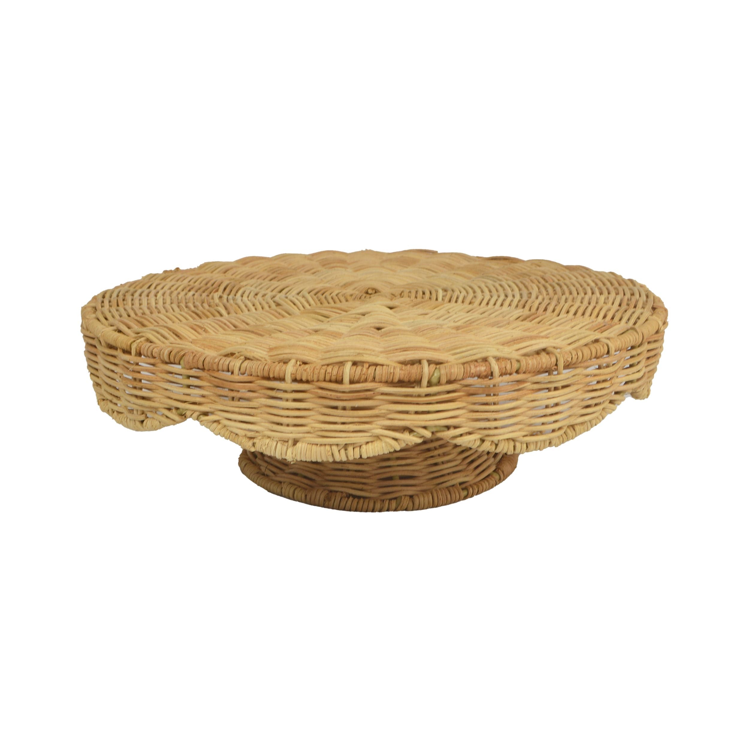 Assemble Havana Rattan Footed Stand Natural