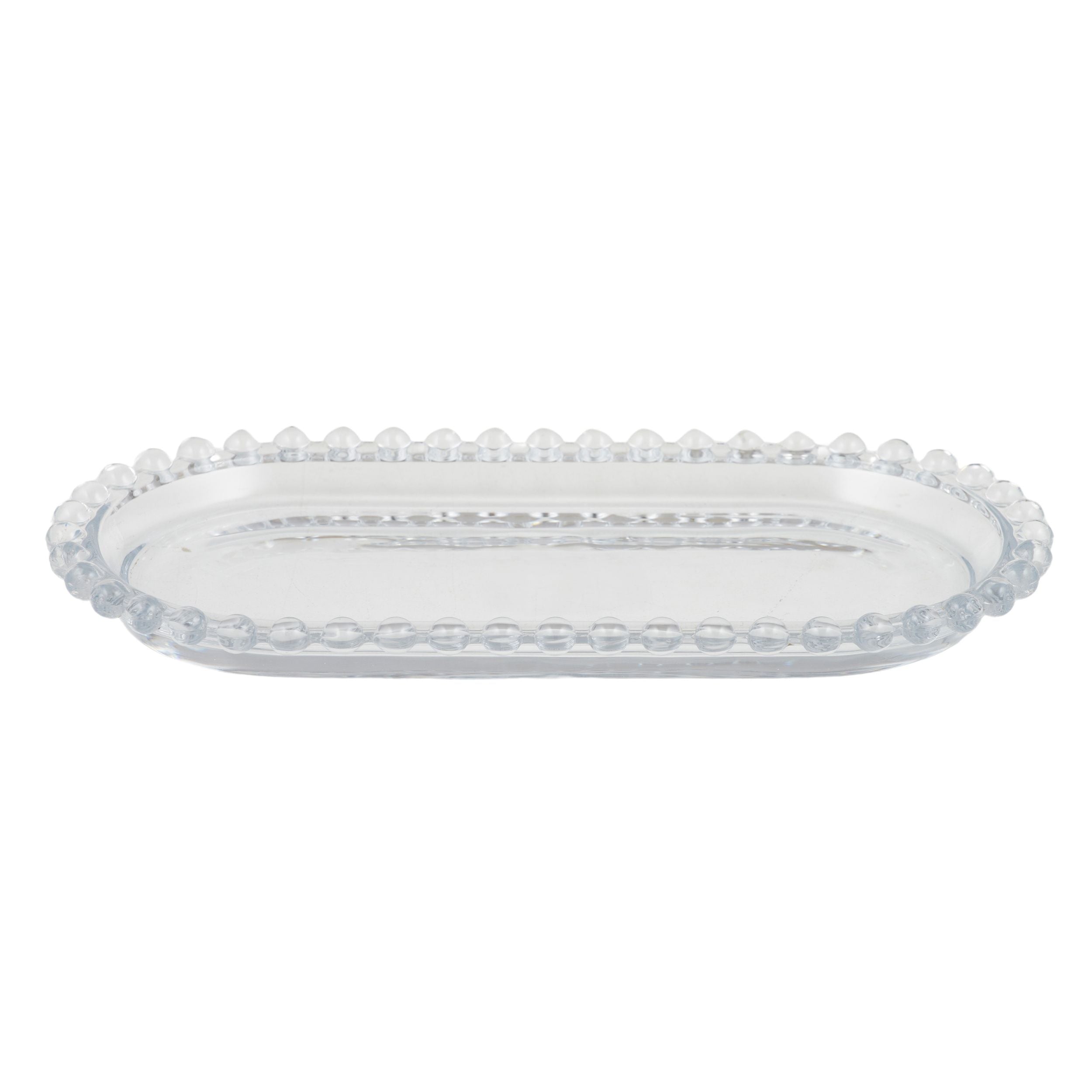 Assemble Maya Glass Oval Platter Clear