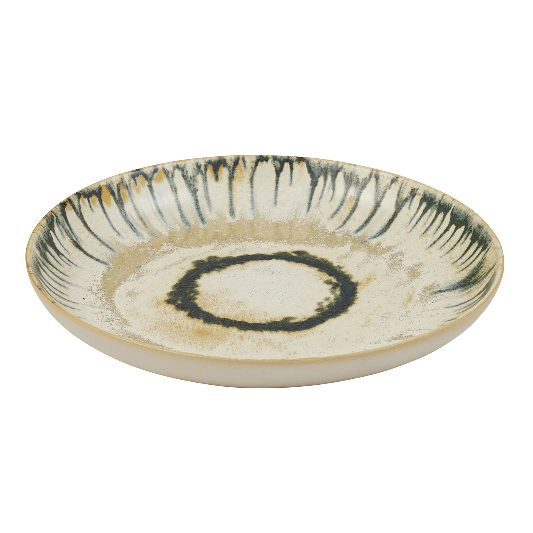 Assemble Manila Ceramic Shallow Bowl Blue