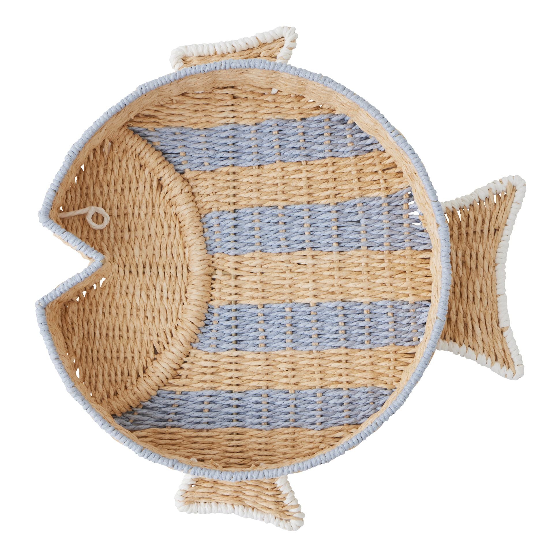 Assemble Fish Woven Tray Blue/Natural