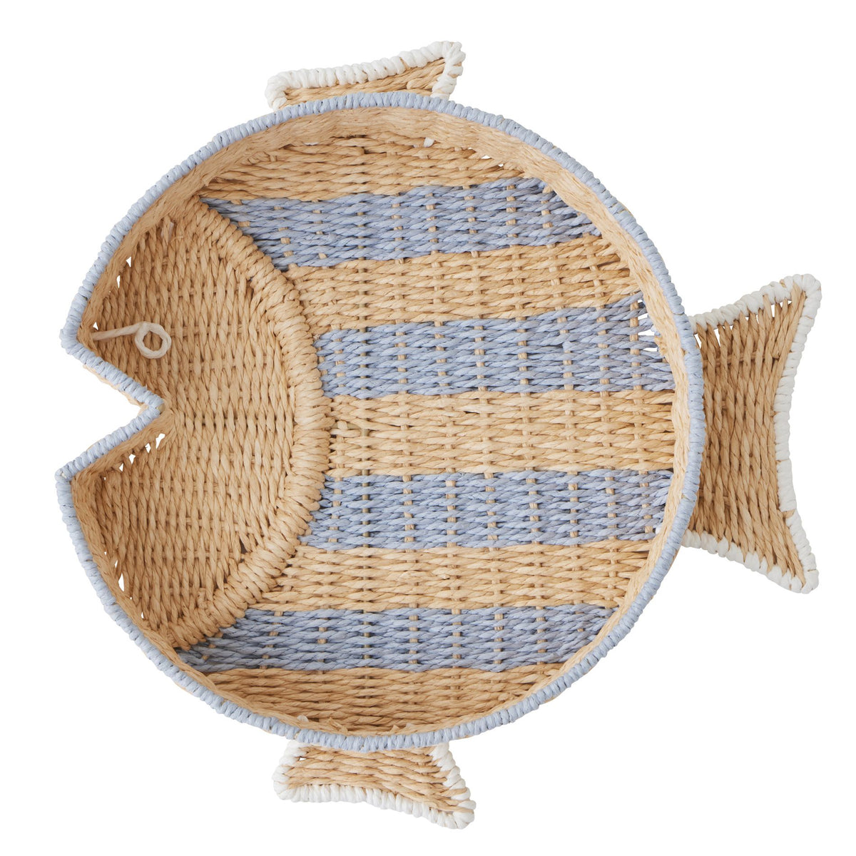 Assemble Fish Woven Tray Blue/Natural