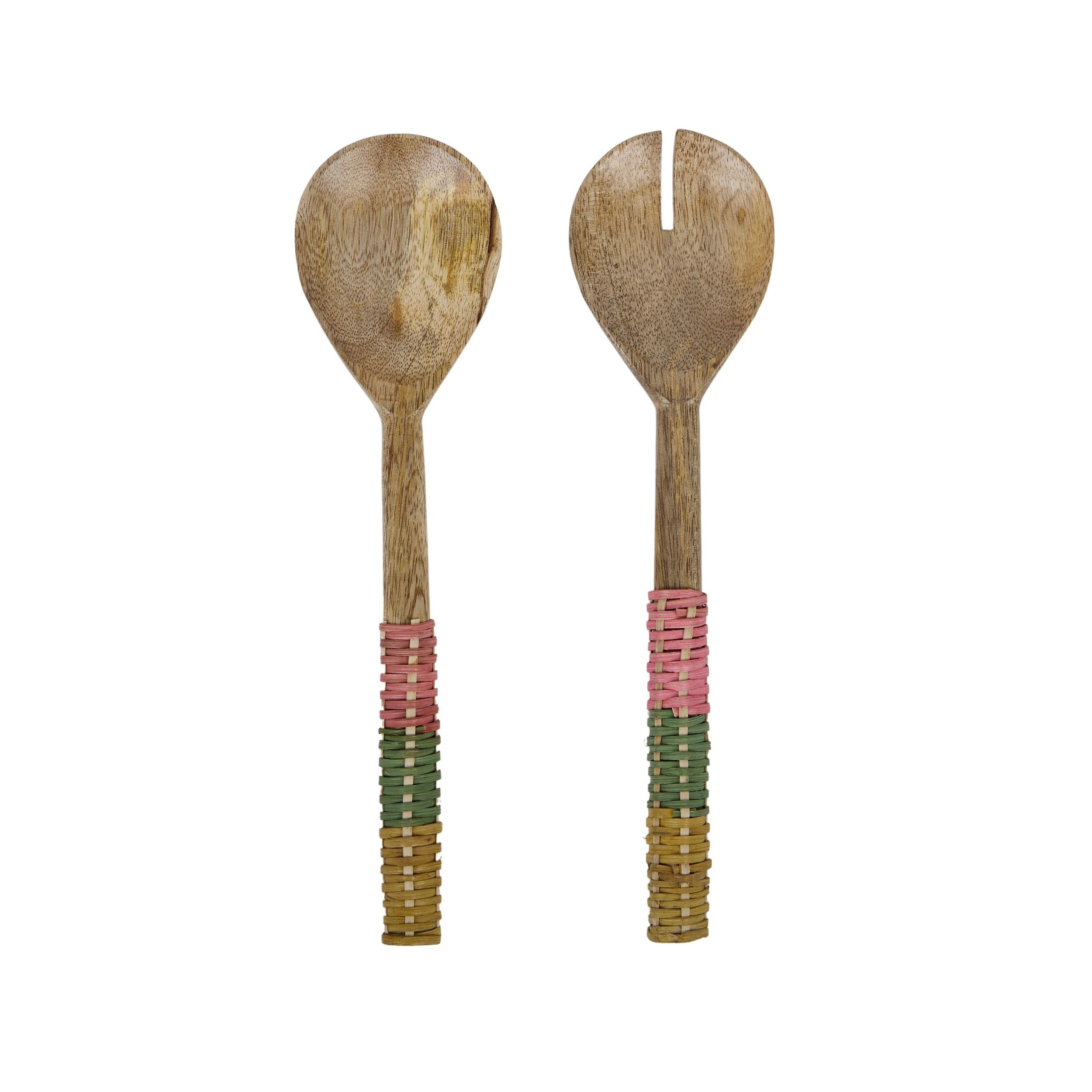 Assemble Chroma Set of 2 Wood S'Servers Pink/Green