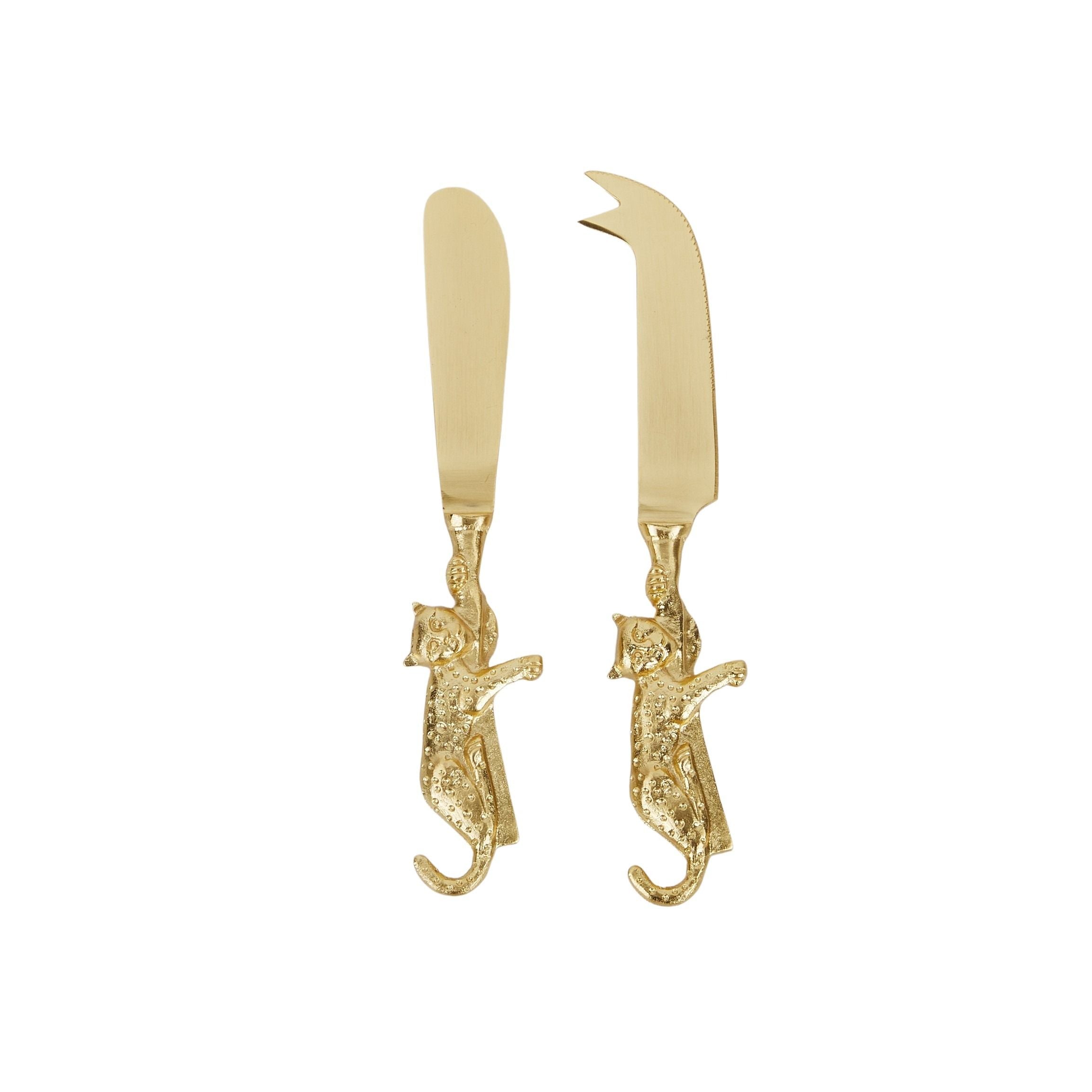 Assemble Leo Set of 2 Stainless Steel Spreaders Gold