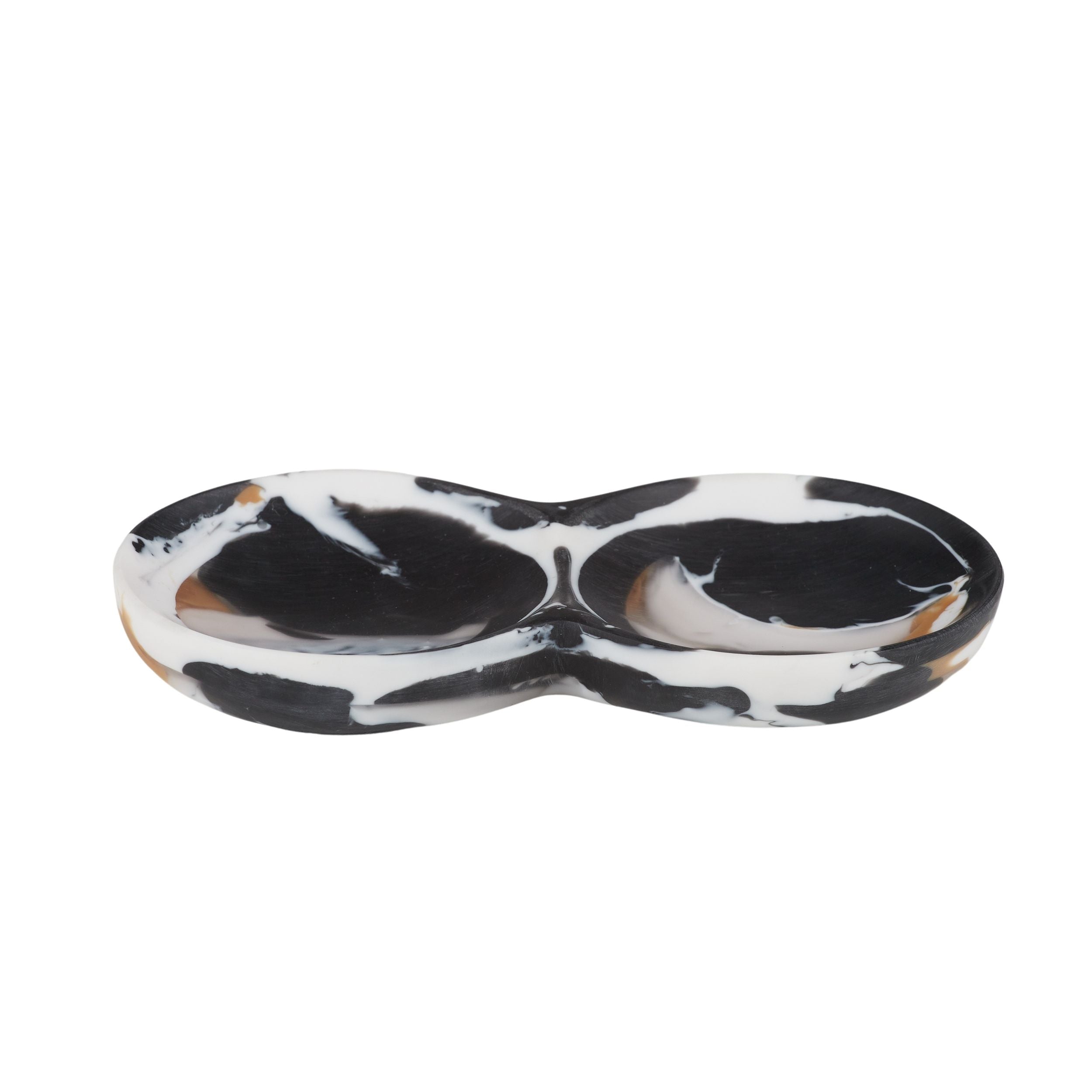 Assemble Noir Resin Double Bowl Black