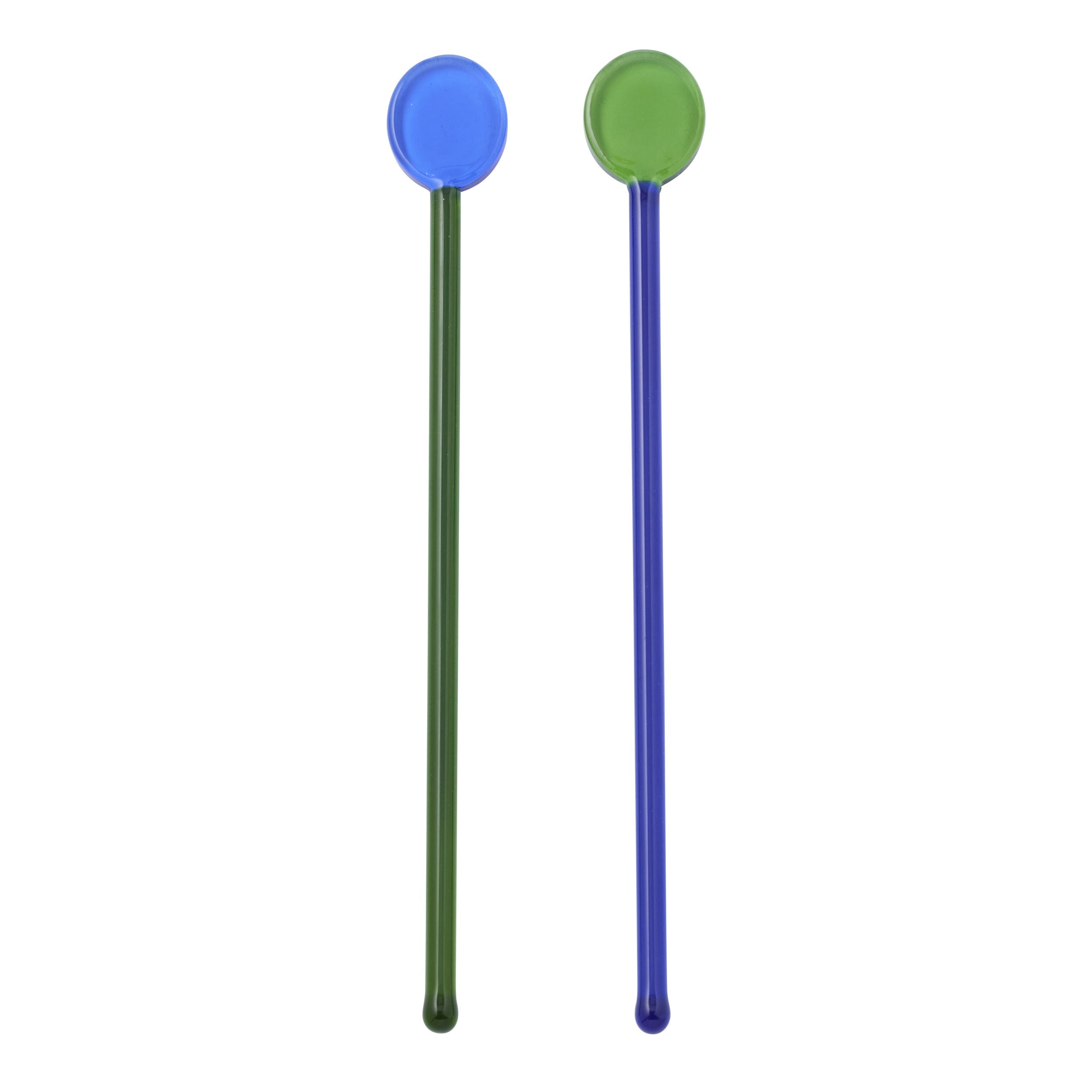 Assemble Fiesta Set of 2 Glass Stirrers Multi