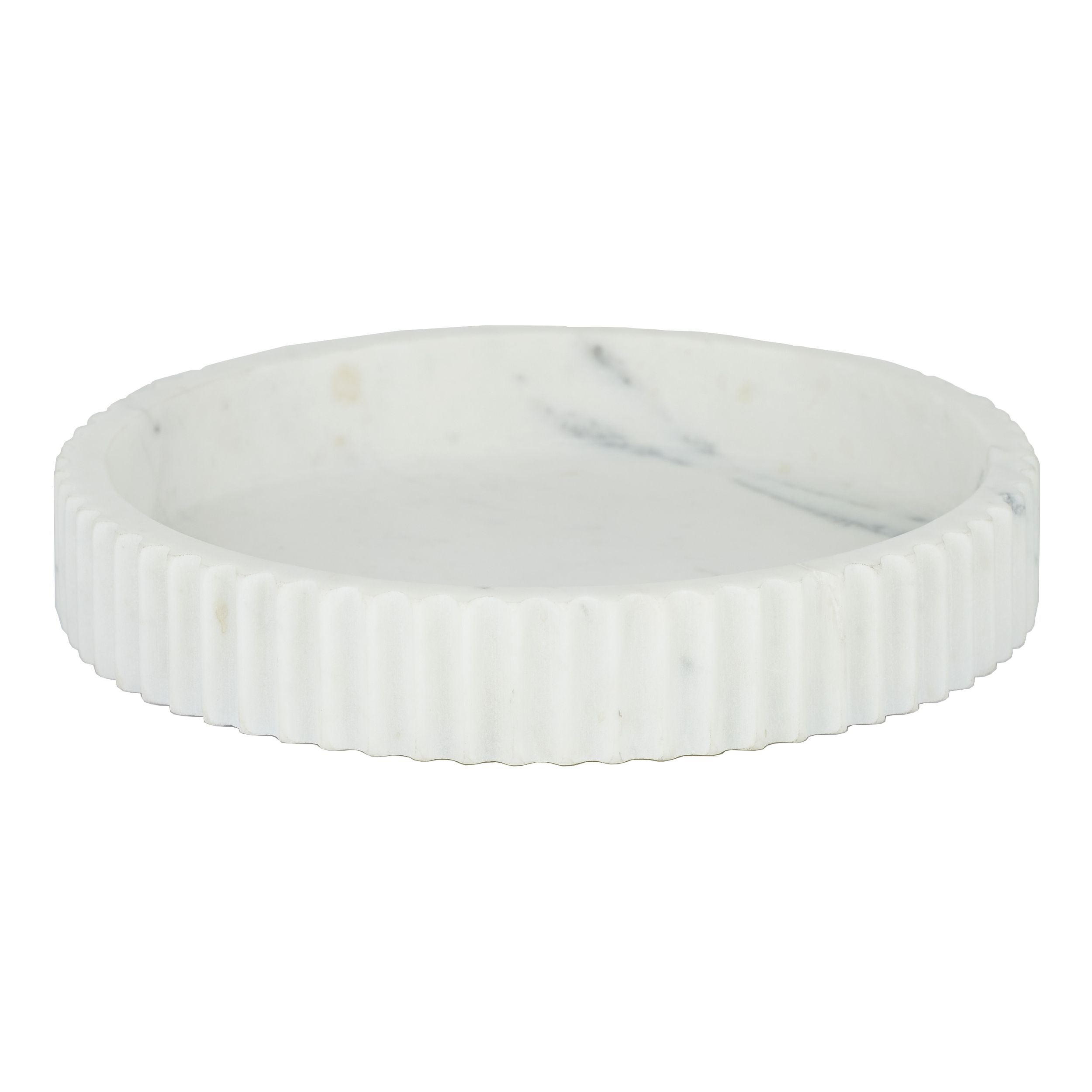 Coast To Coast Mara Marble Round Tray White