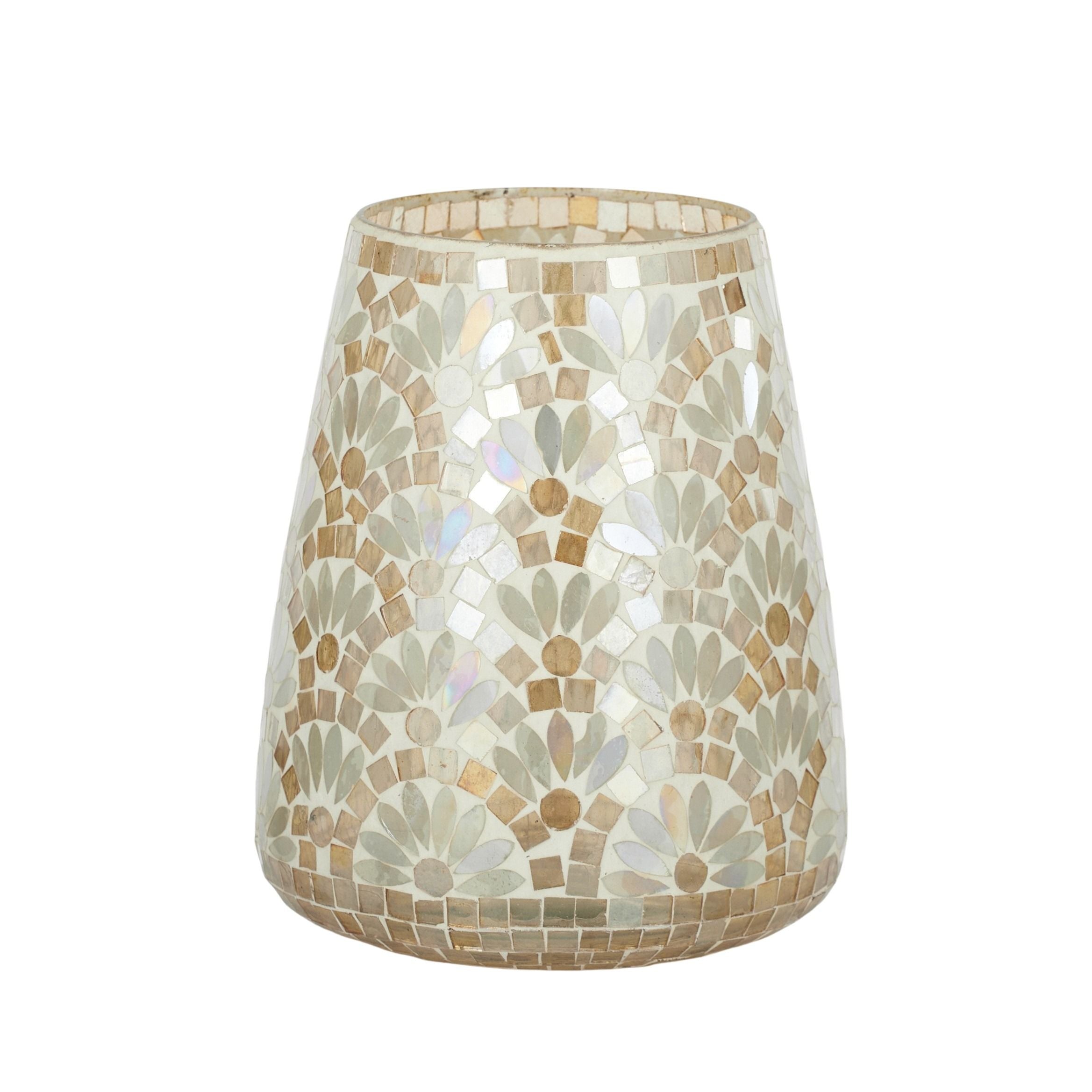 Coast To Coast Kya Glass Votive 17x22cm Gold/Grey