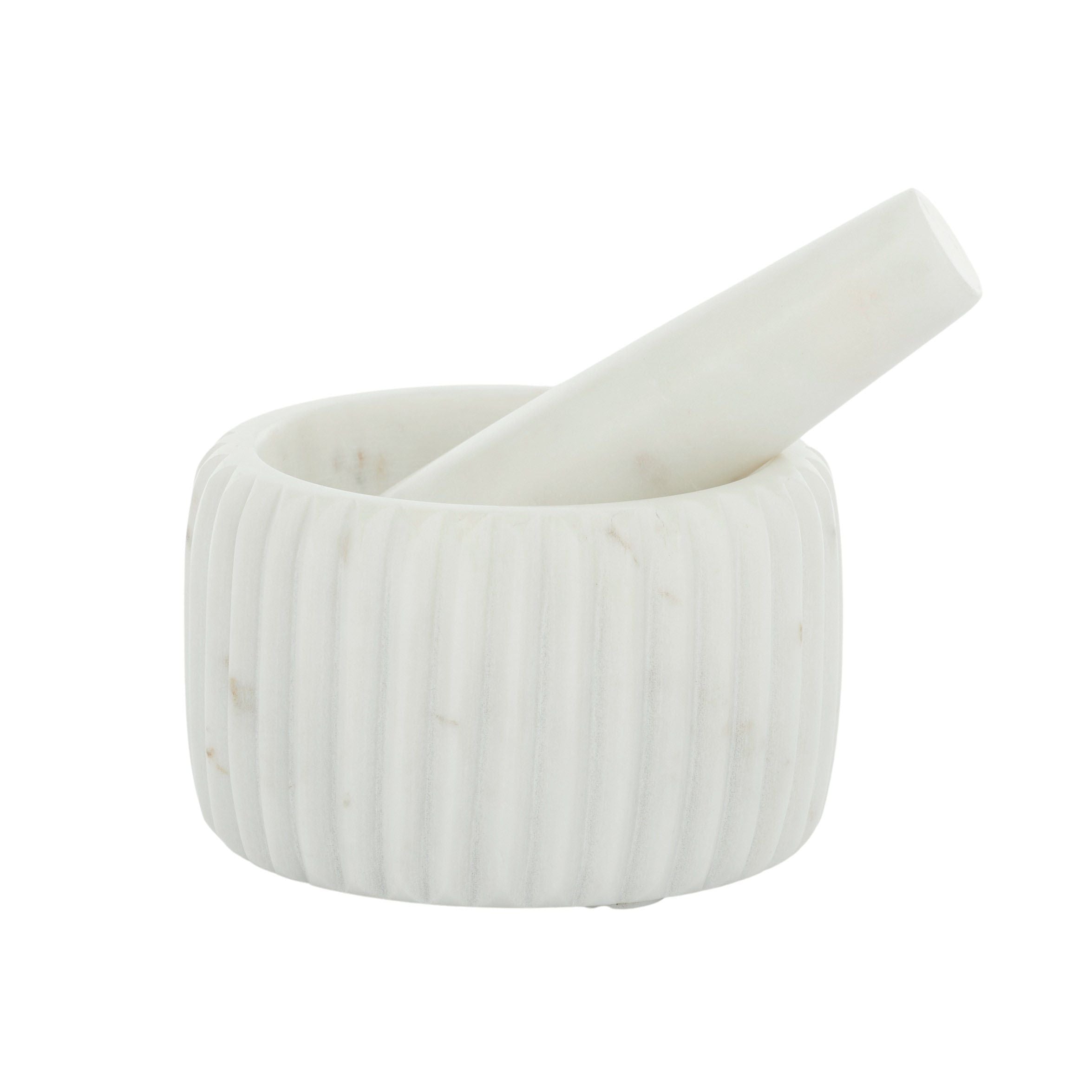 Assemble Mara Marble Mortar Pestle White