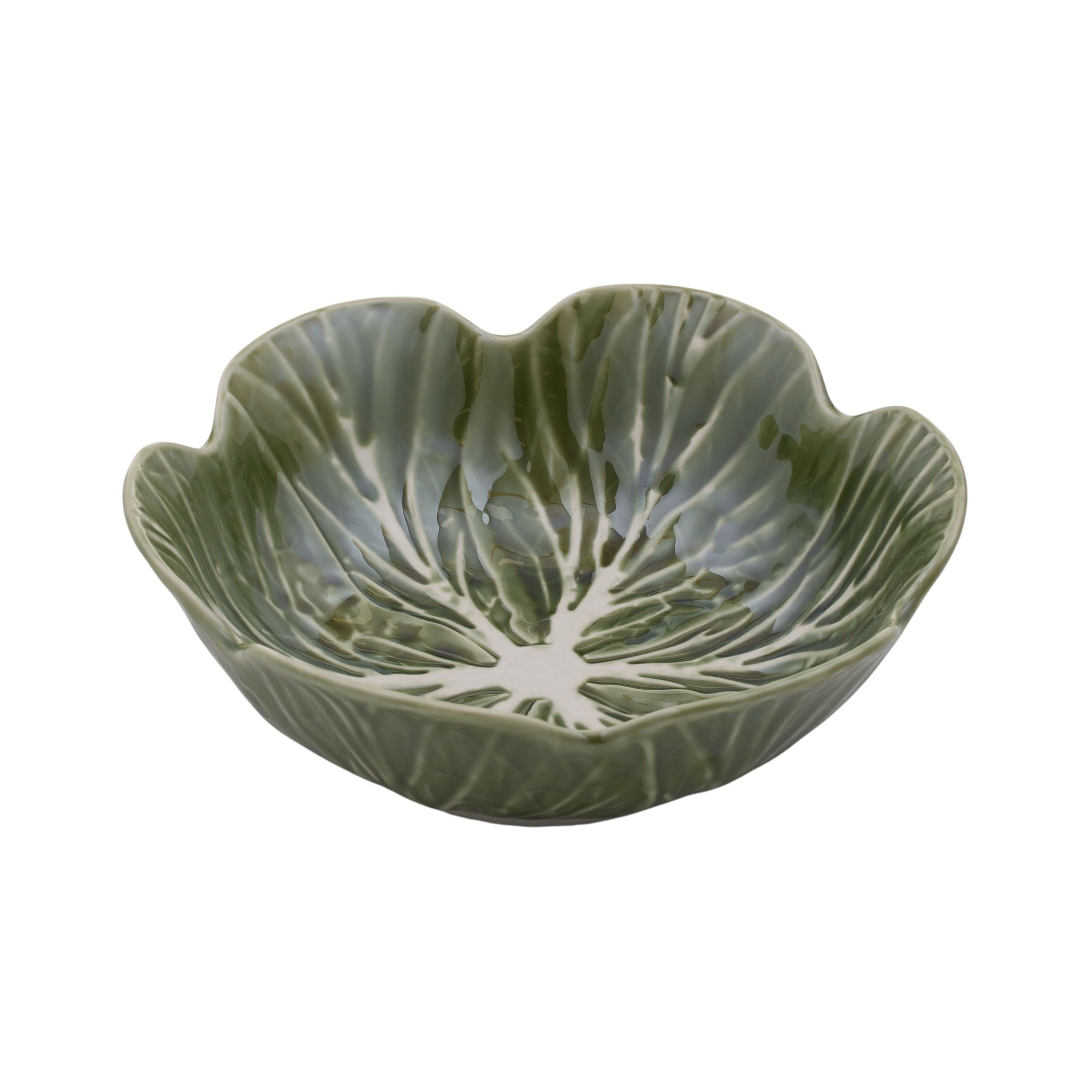 Assemble Cabbage Ceramic Bowl 22.5x7cm Green