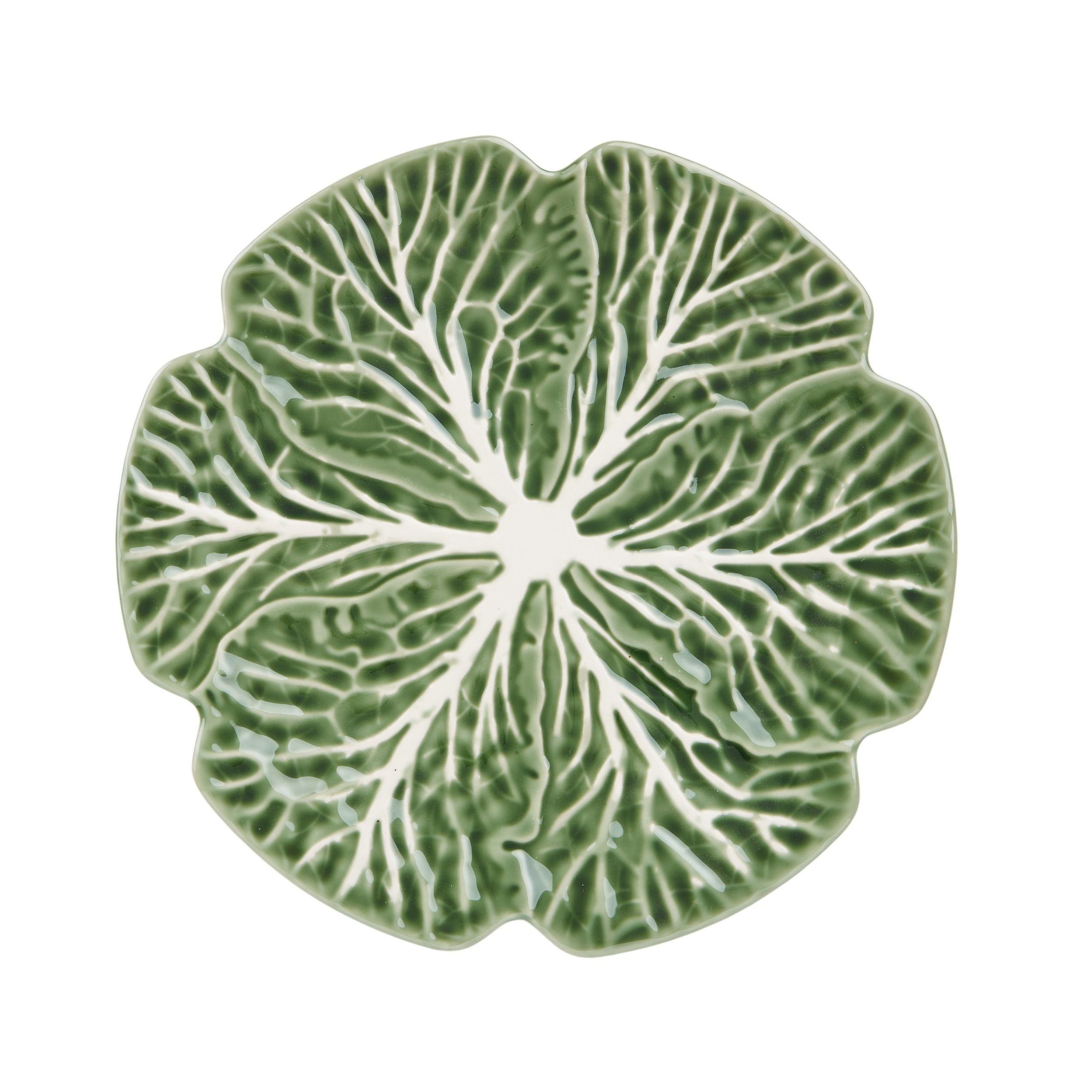 Assemble Cabbage Ceramic Plate Green