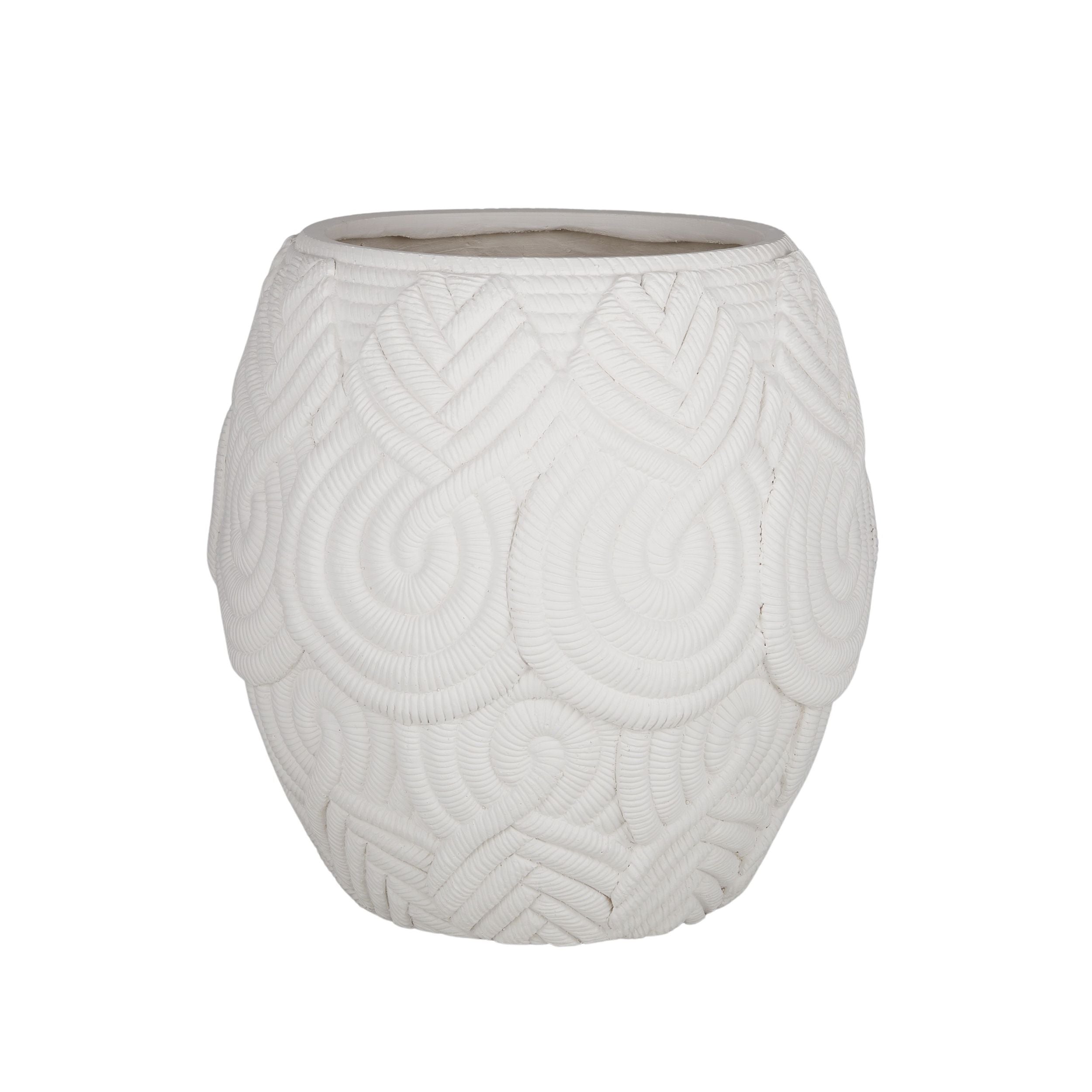 Coast To Coast Ezra Composite Vase White