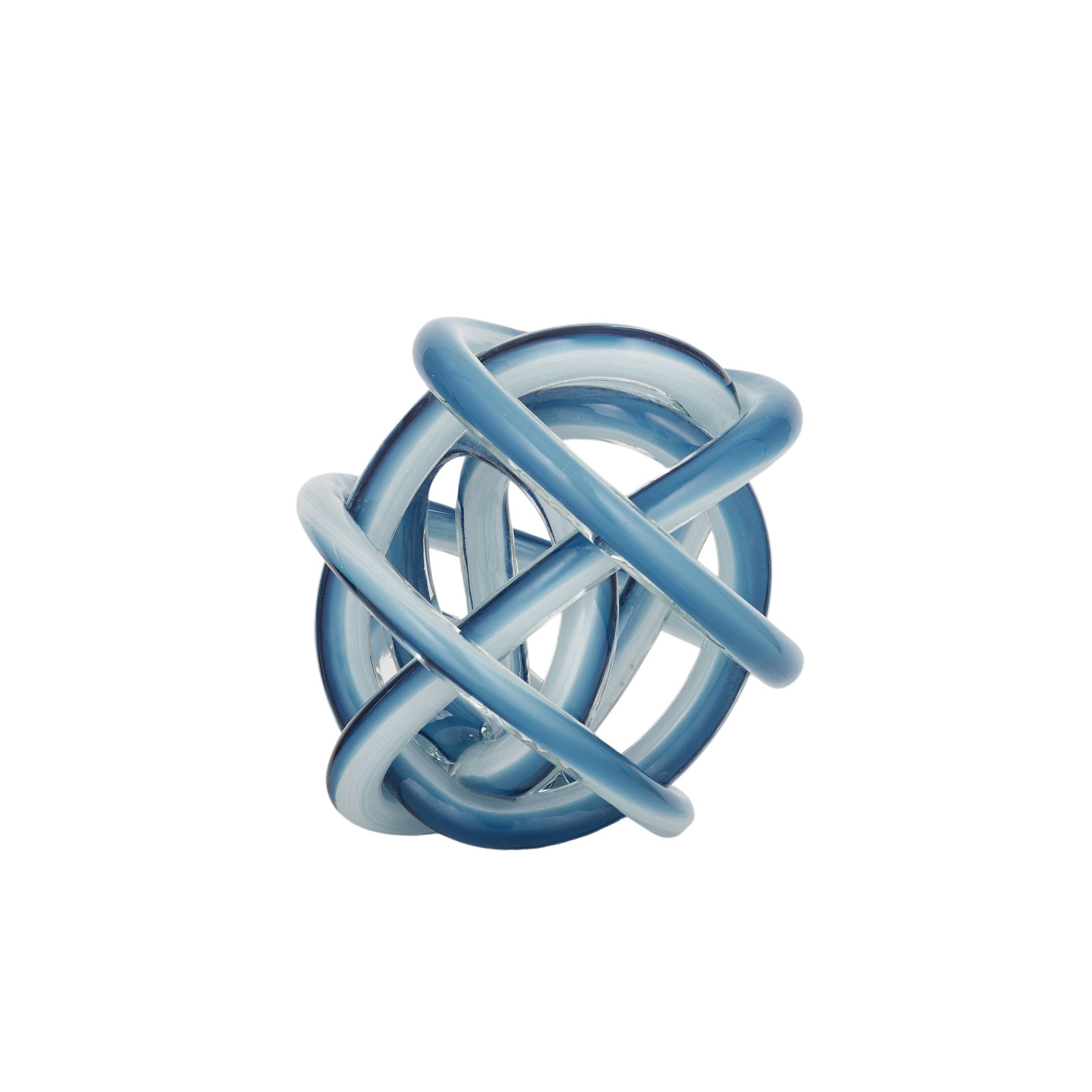 Coast To Coast Flinders Glass Decorative Ball 14cm Blue/White