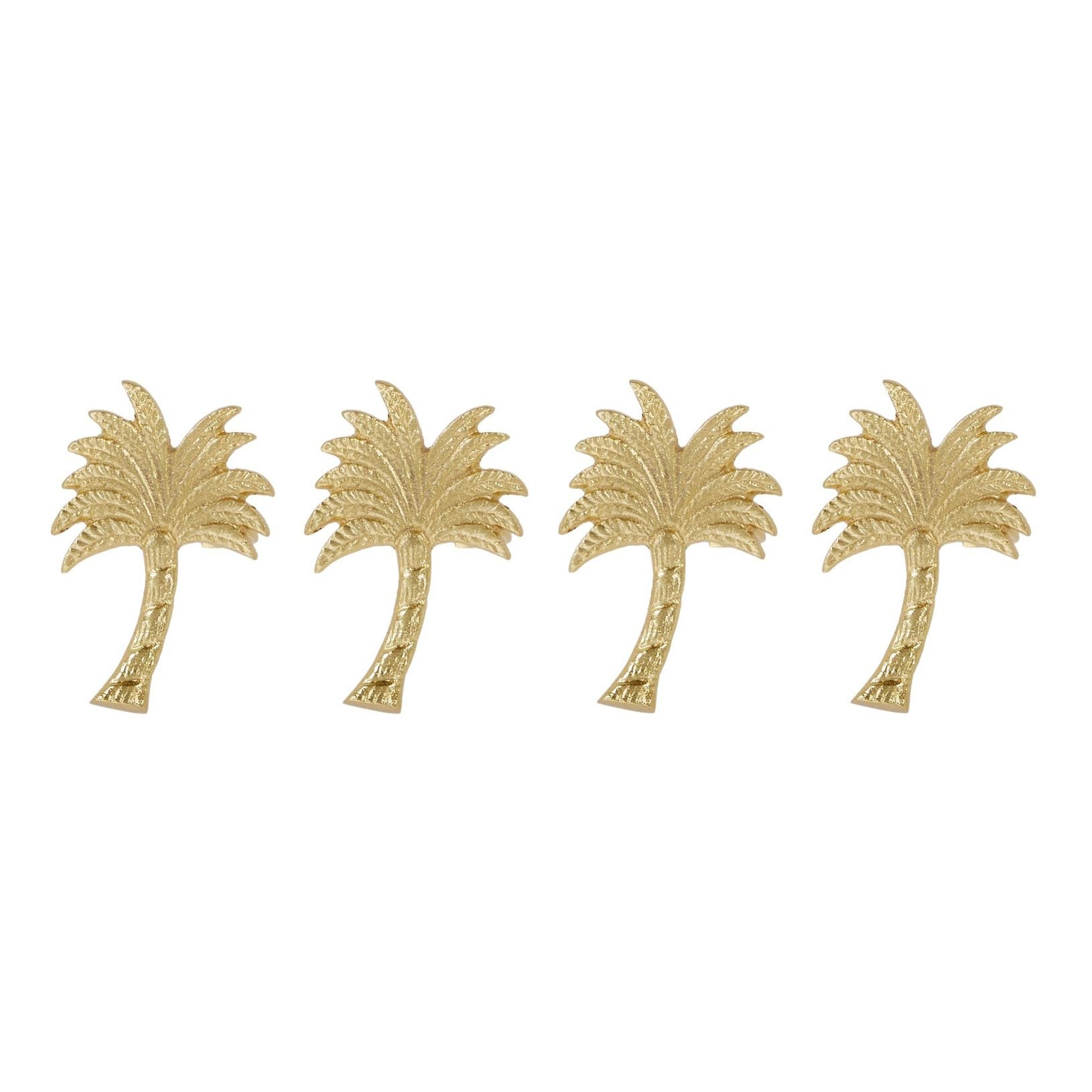 Assemble Kona Set of 4 Metal Napkin Rings Gold