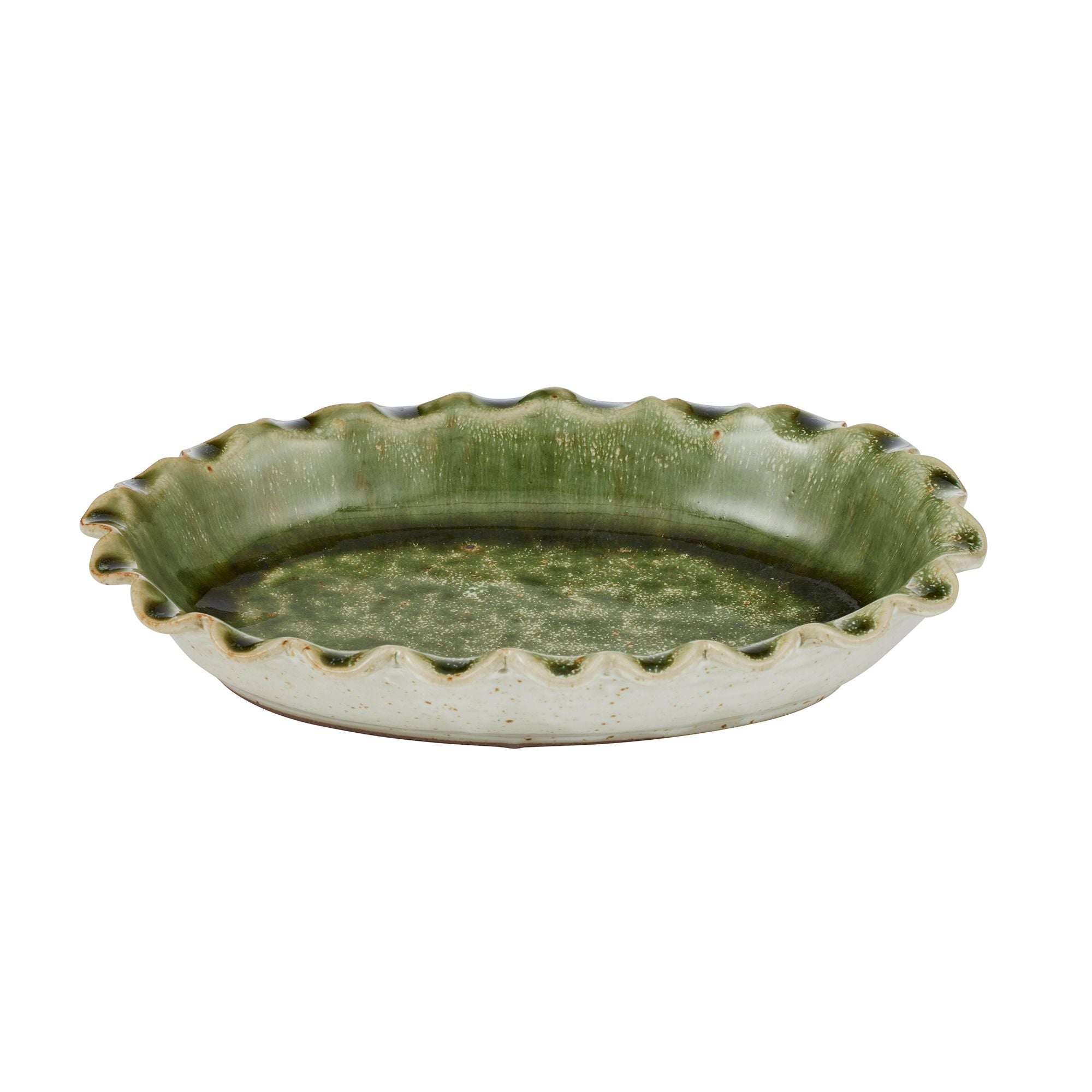Assemble Urna Oval Ceramic Dish Olive