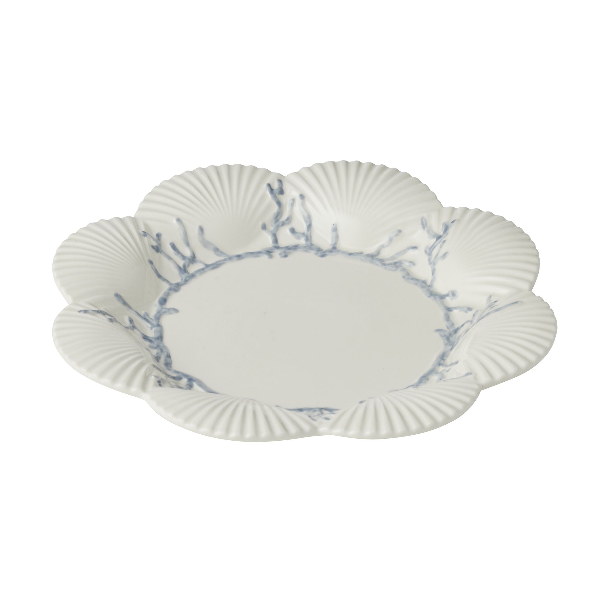 Assemble Attina Ceramic Platter 30x30cm White/Blu
