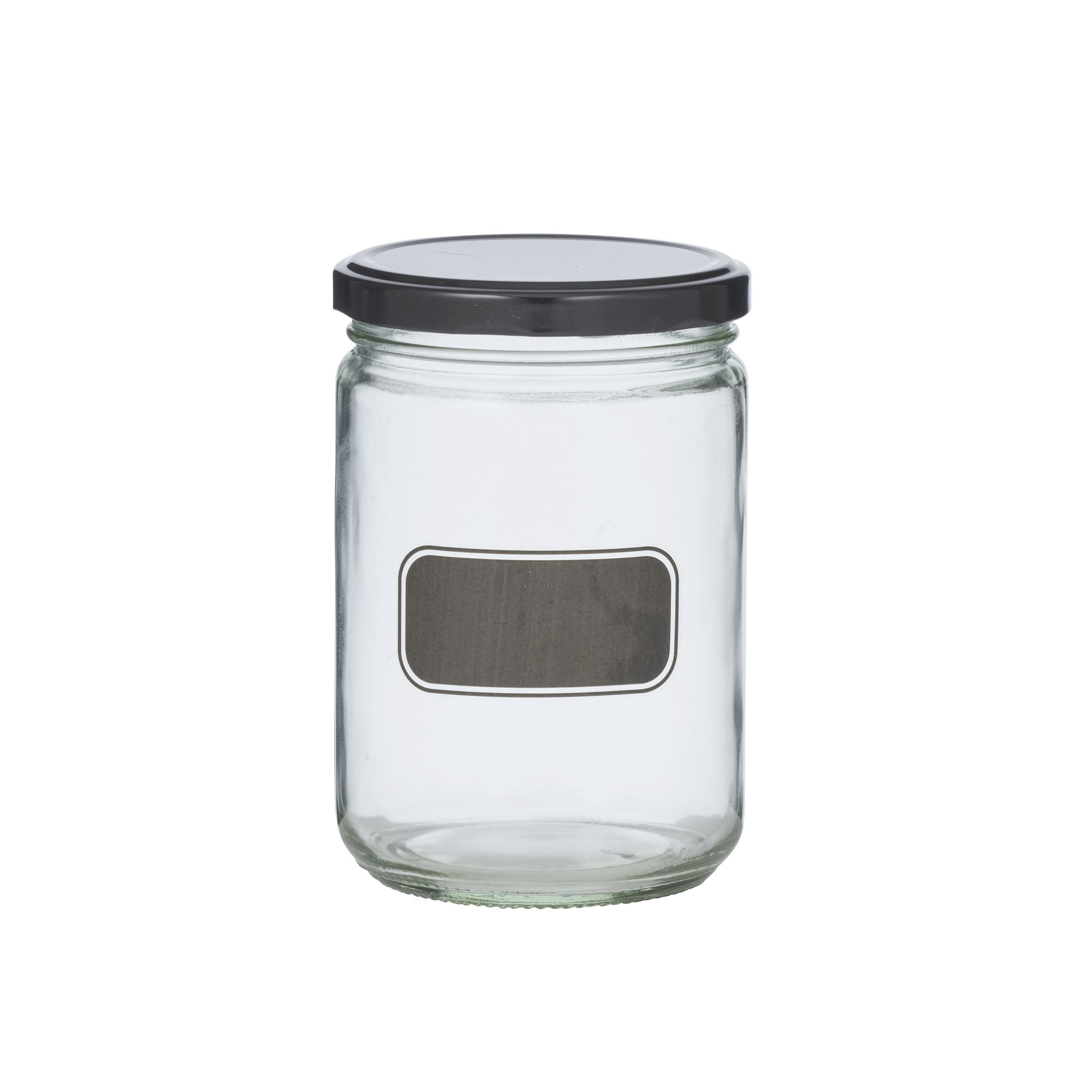 Assemble Blackboard Glass Jar Clear/Black