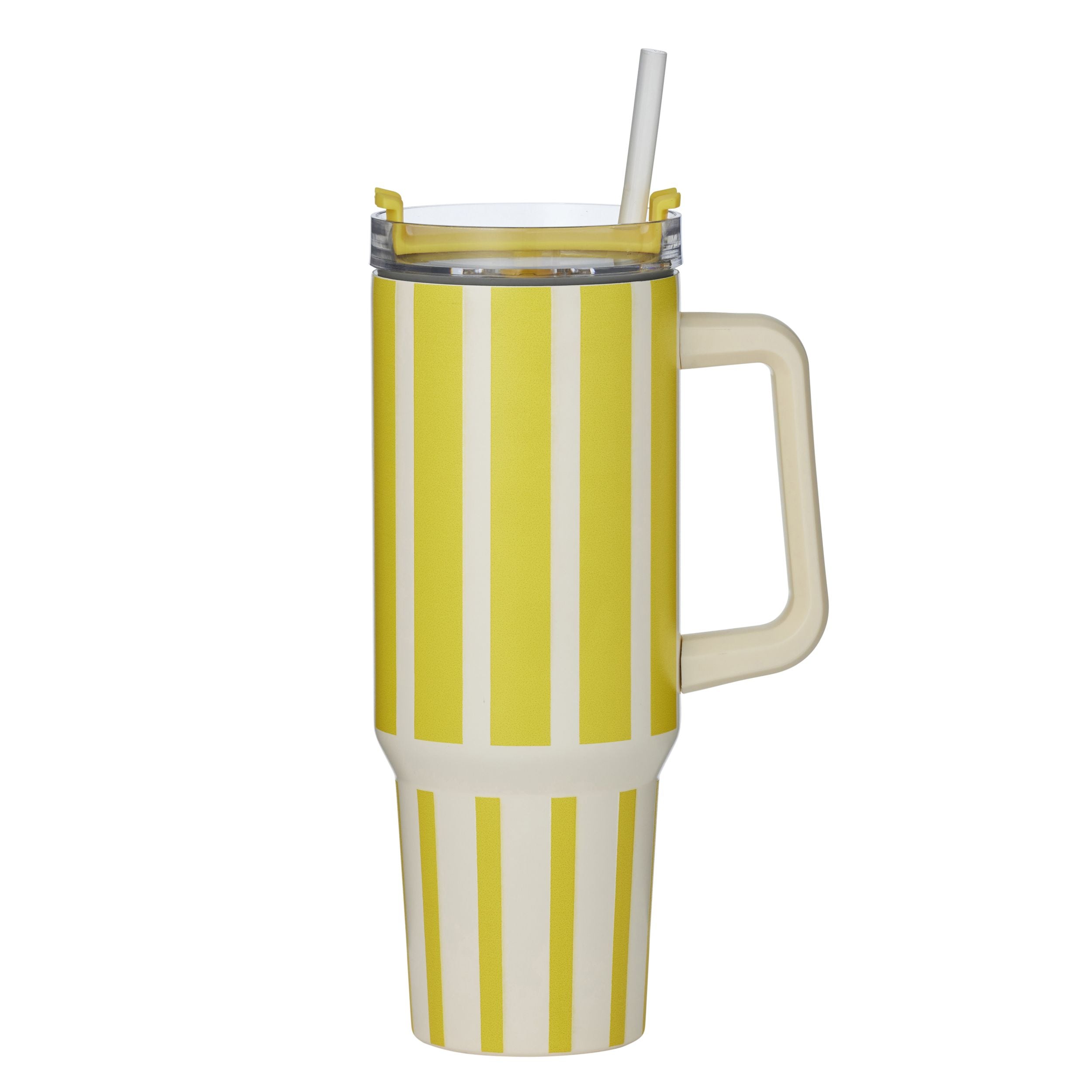 Assemble Vertice Stripe Insulated Mug 1.2L Yellow