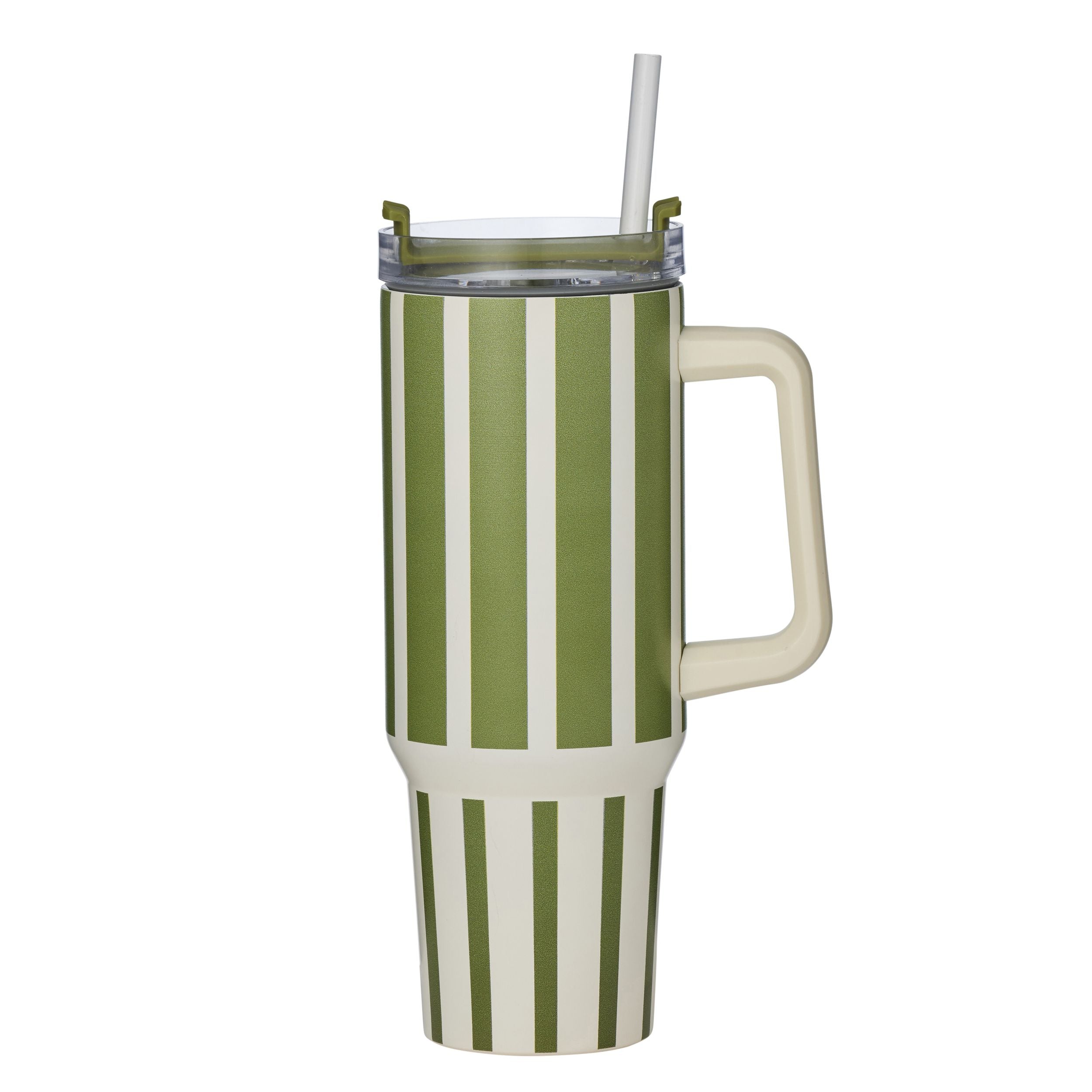 Assemble Vertice Stripe Insulated Mug 1.2L Olive