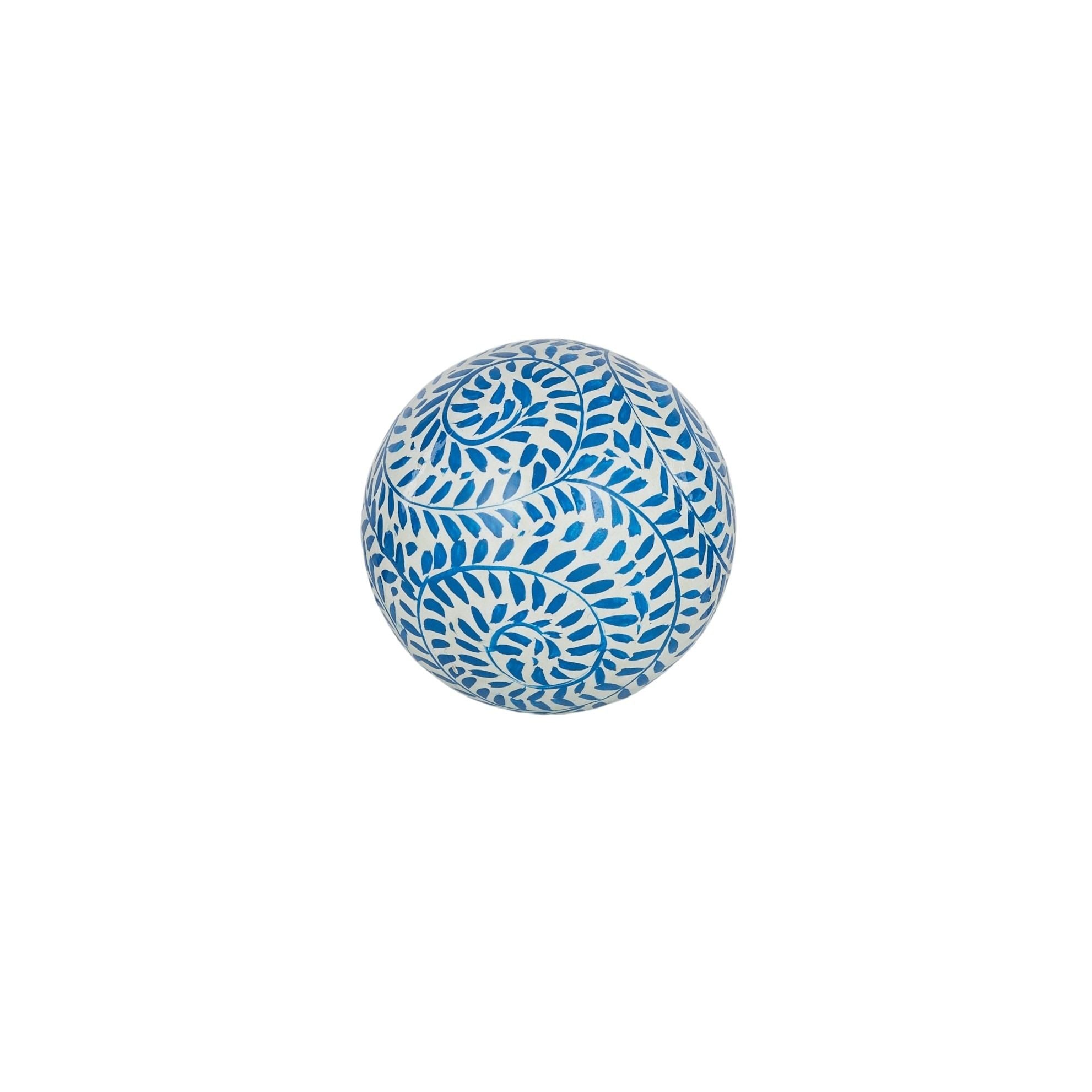 Coast To Coast Idris Paper Mache Decorative Ball Blue