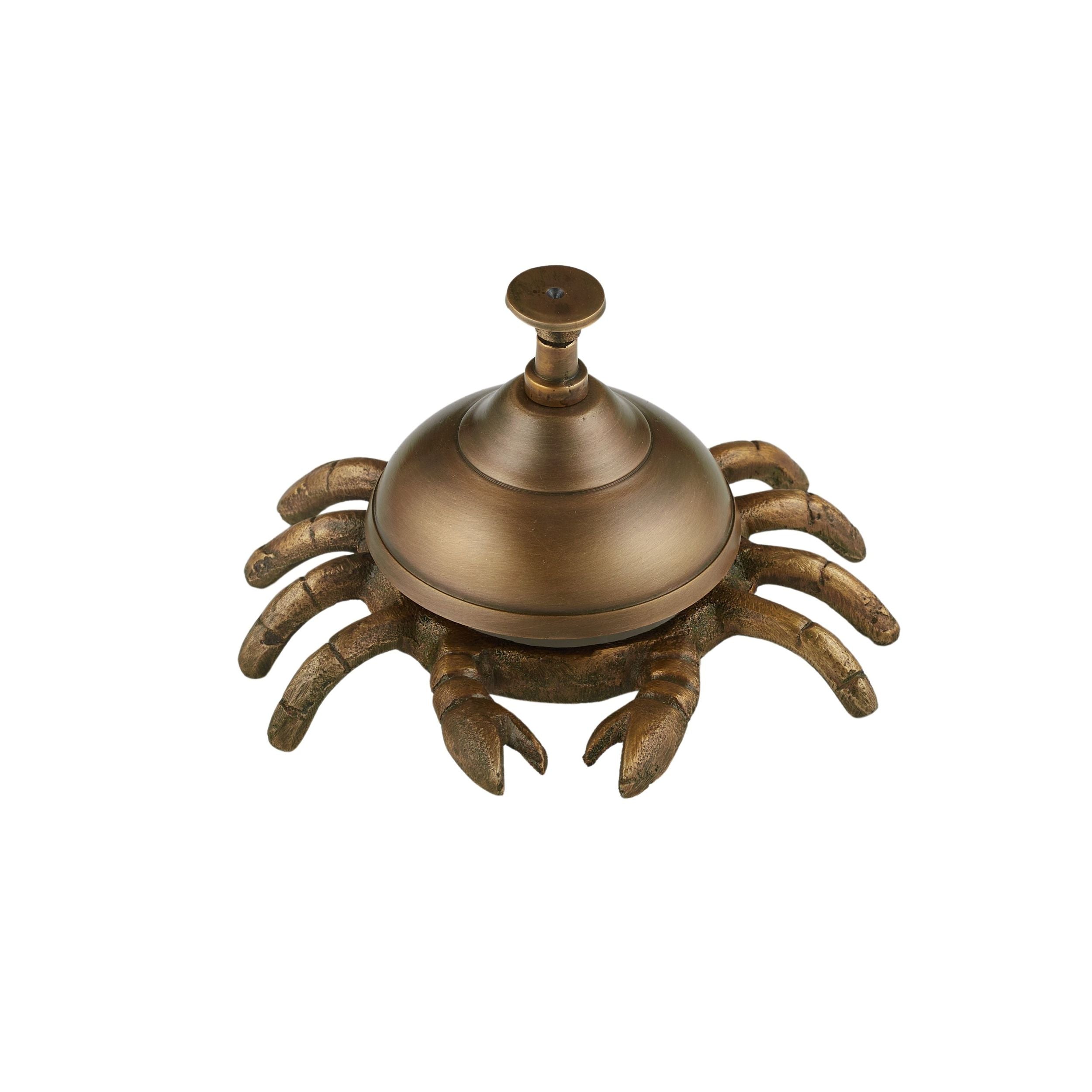 Coast To Coast Clive Crab Metal Bell Gold
