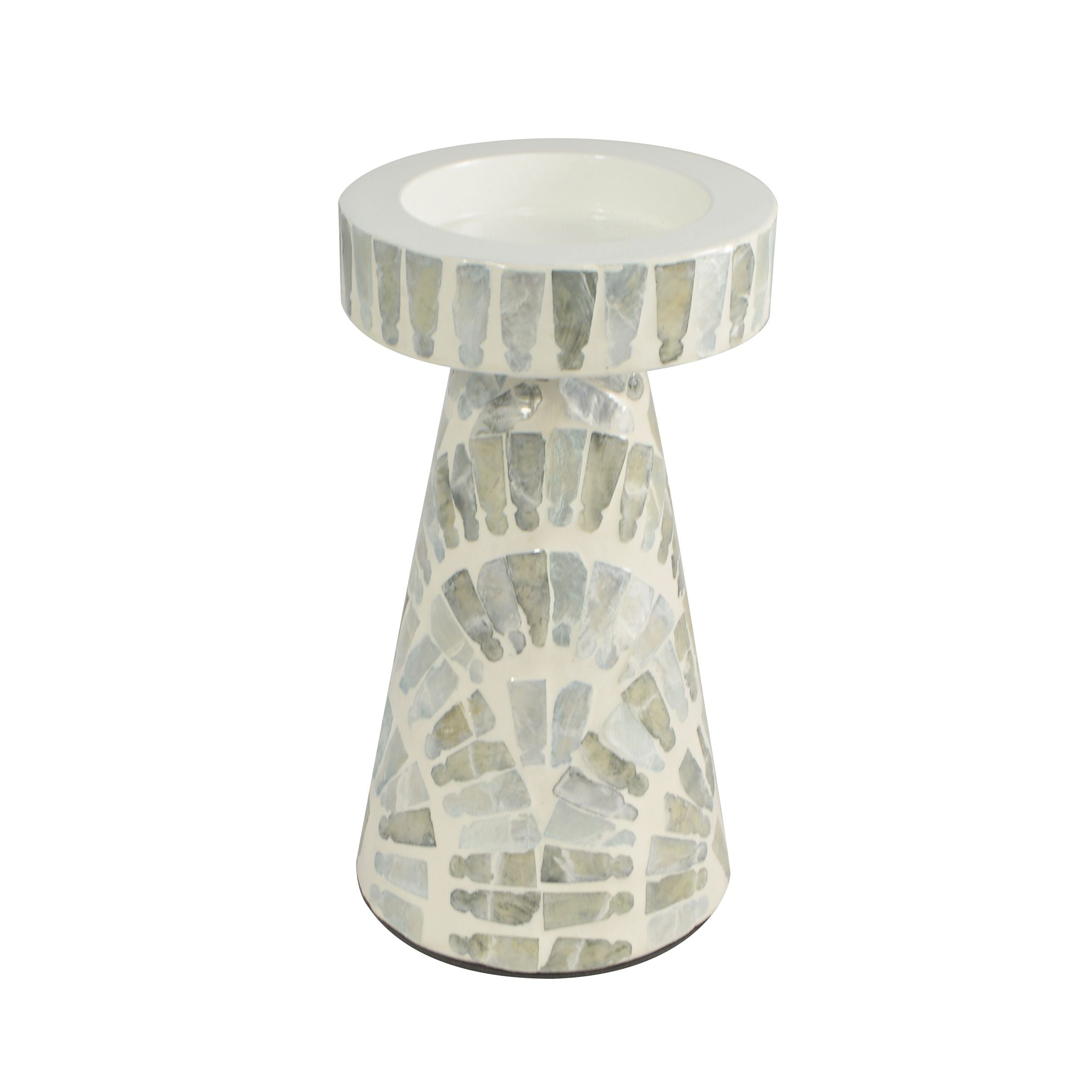 Coast To Coast Aria Inlay Candleholder 12x17cm Blue