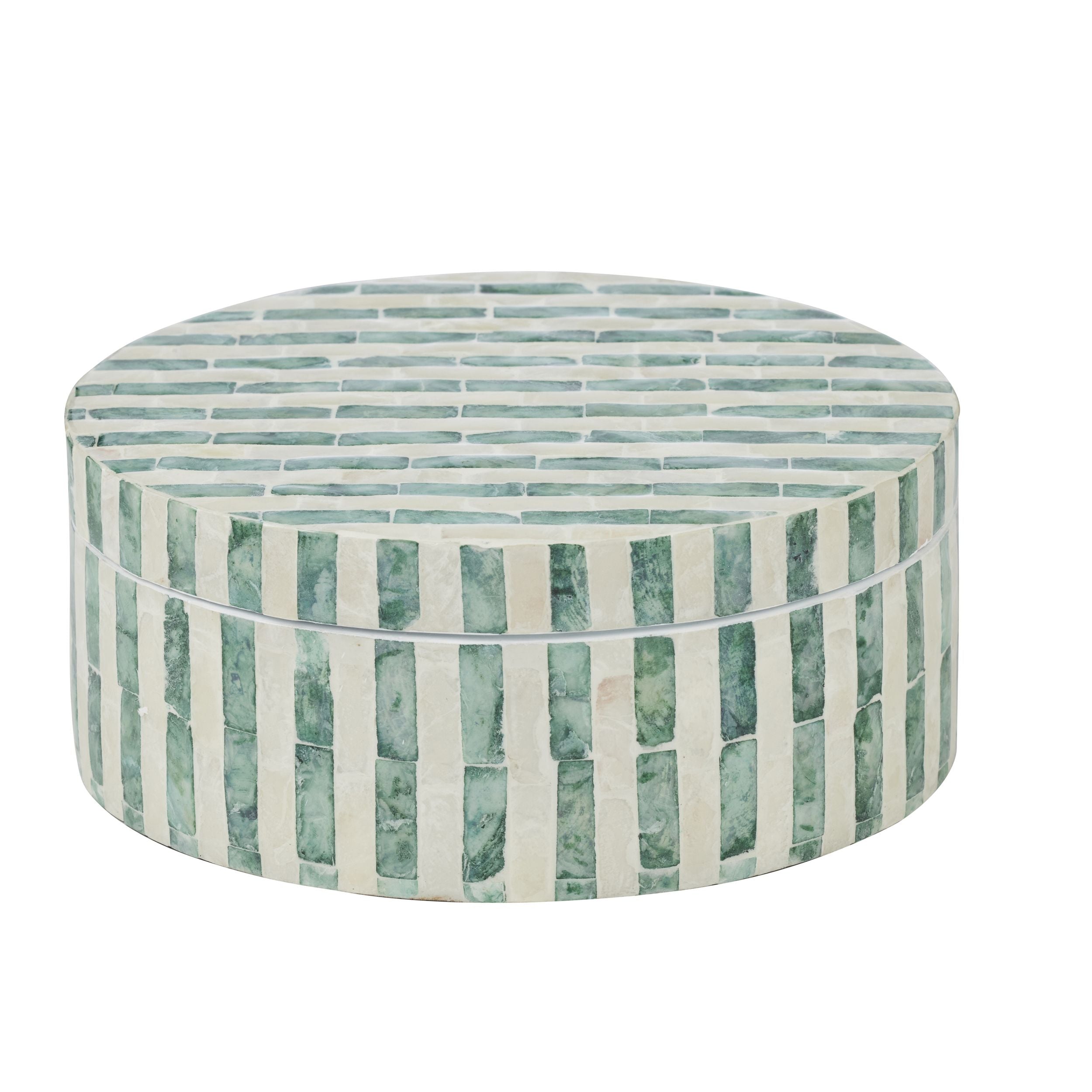 Coast To Coast Palma Inlay Box Green/Ivory