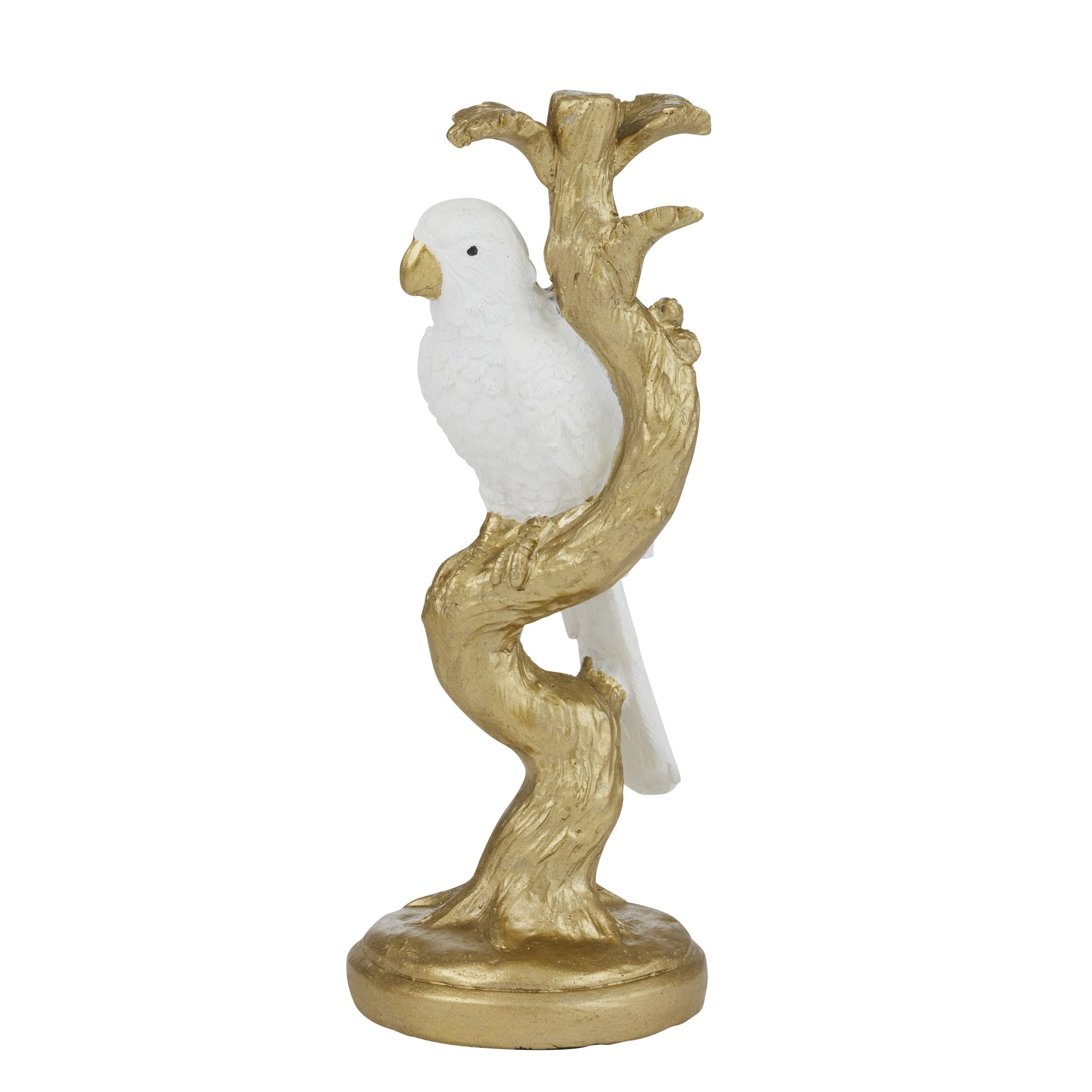 Coast To Coast Polly Parrot Resin Sculpture Wh