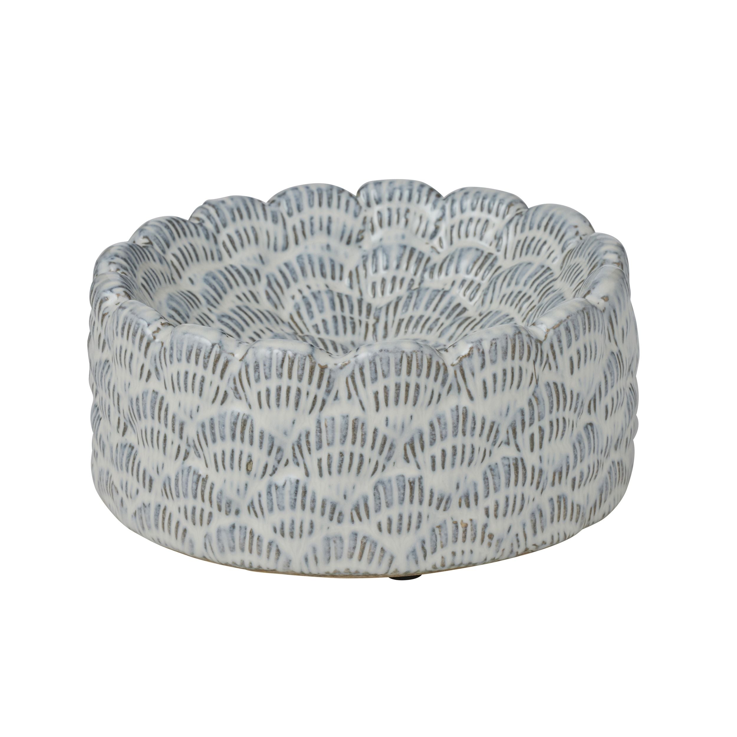 Coast To Coast Cockle Ceramic D'Wall Bowl White