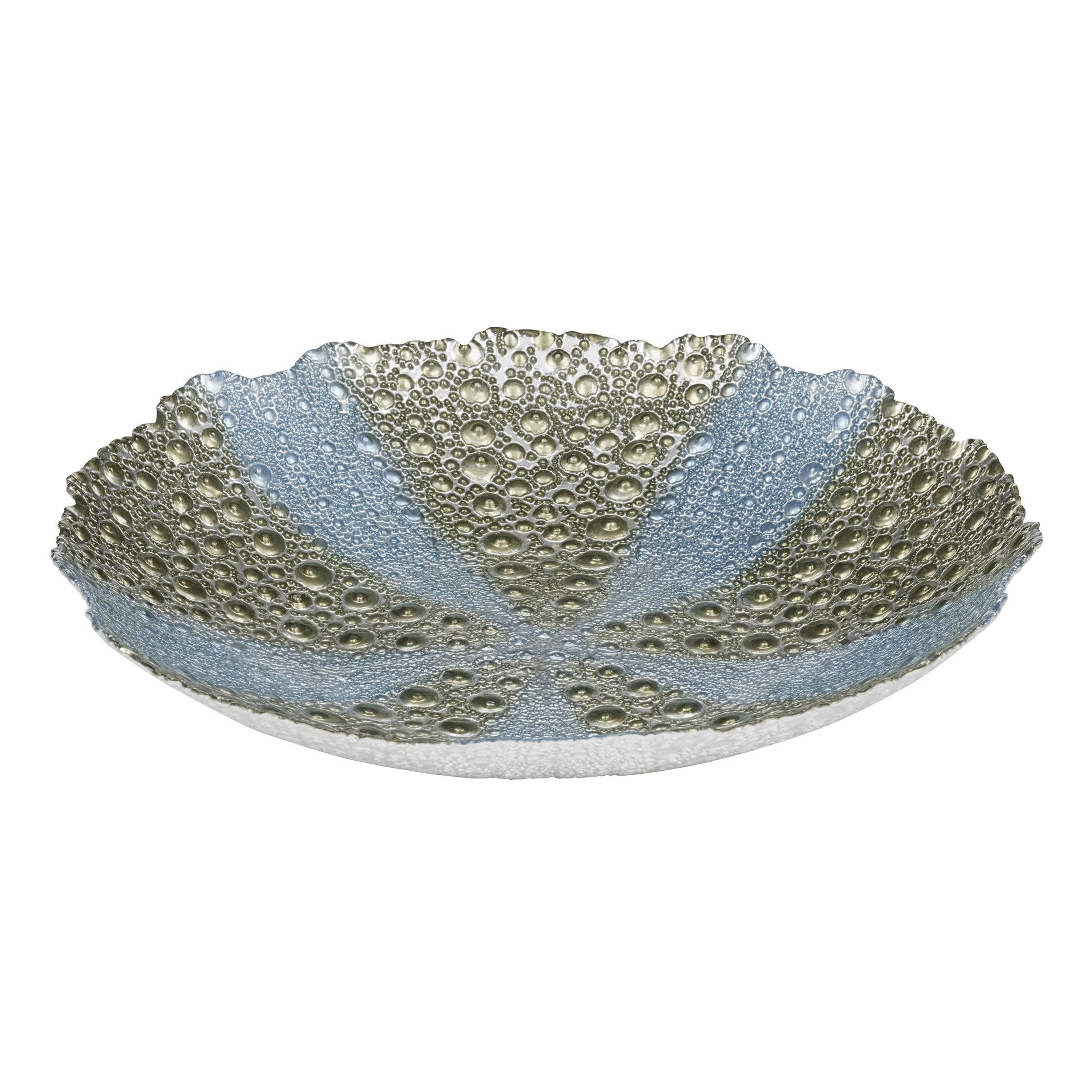 Coast To Coast Umi Glass Bowl 40.5x6.5cm Steel/Mint