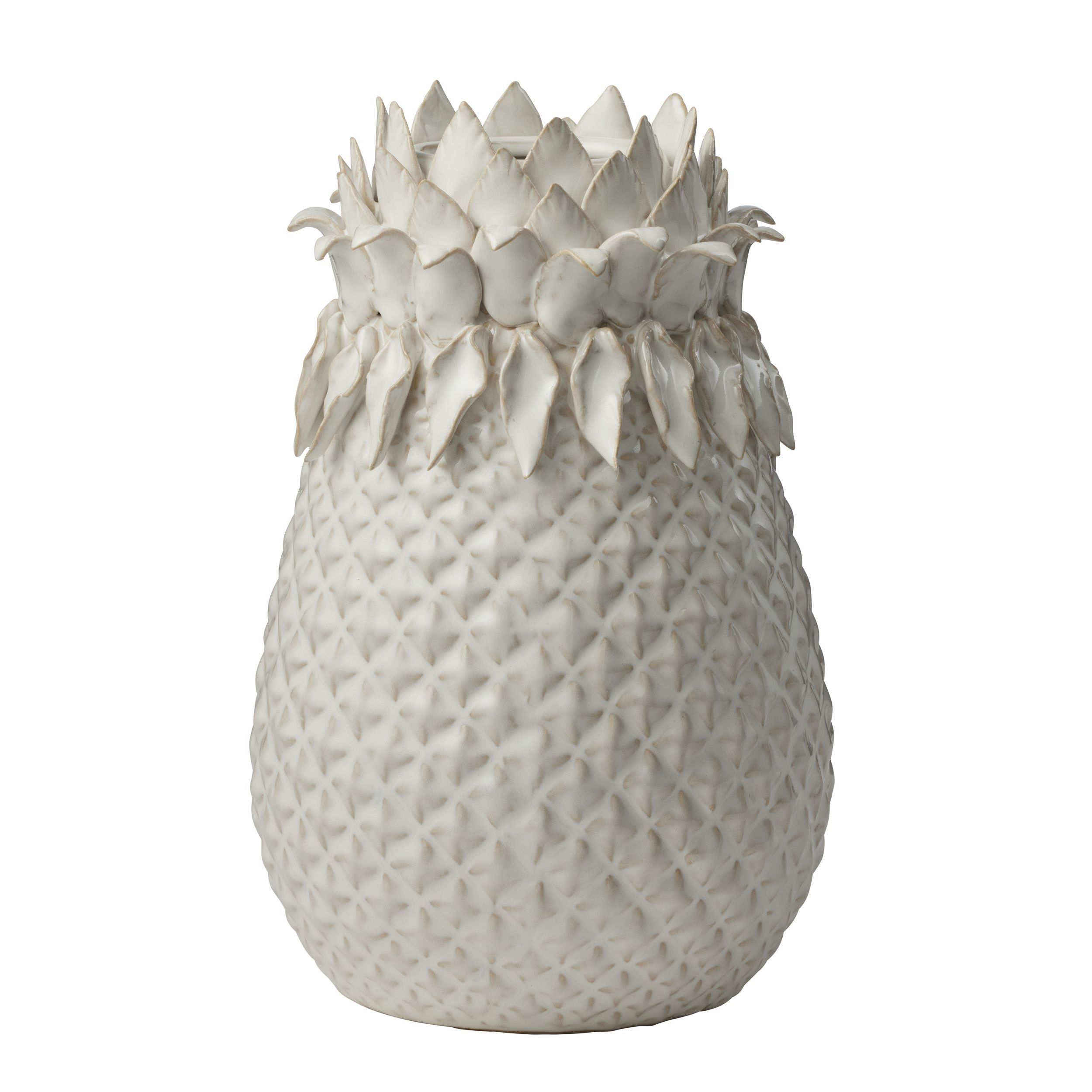 Coast To Coast Ananas Ceramic Vase White