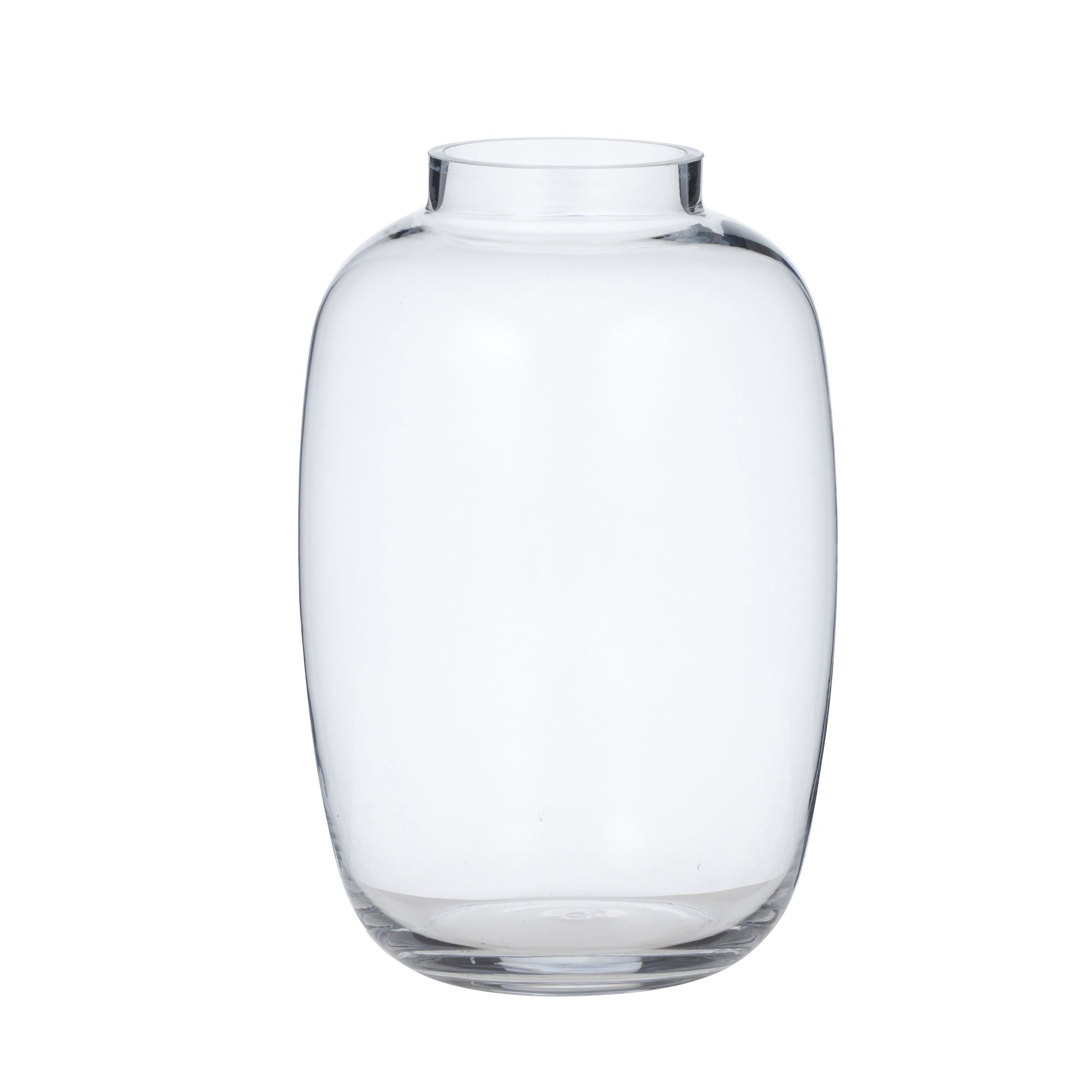 Coast To Coast Grande Glass Barrel Vase Clear
