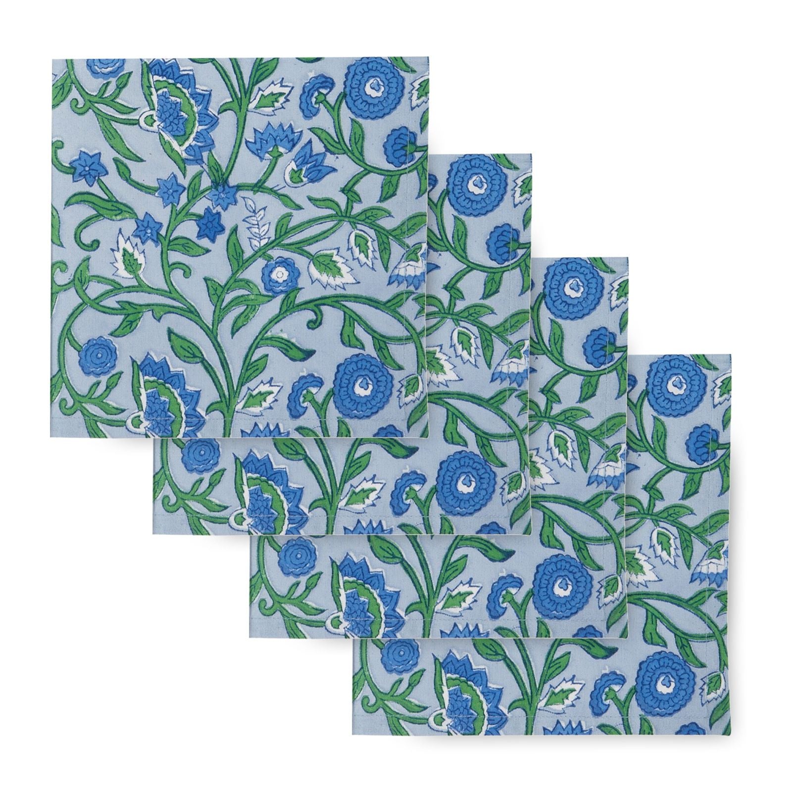 Coast To Coast Anika Set of 4 Cotton Block Napkins