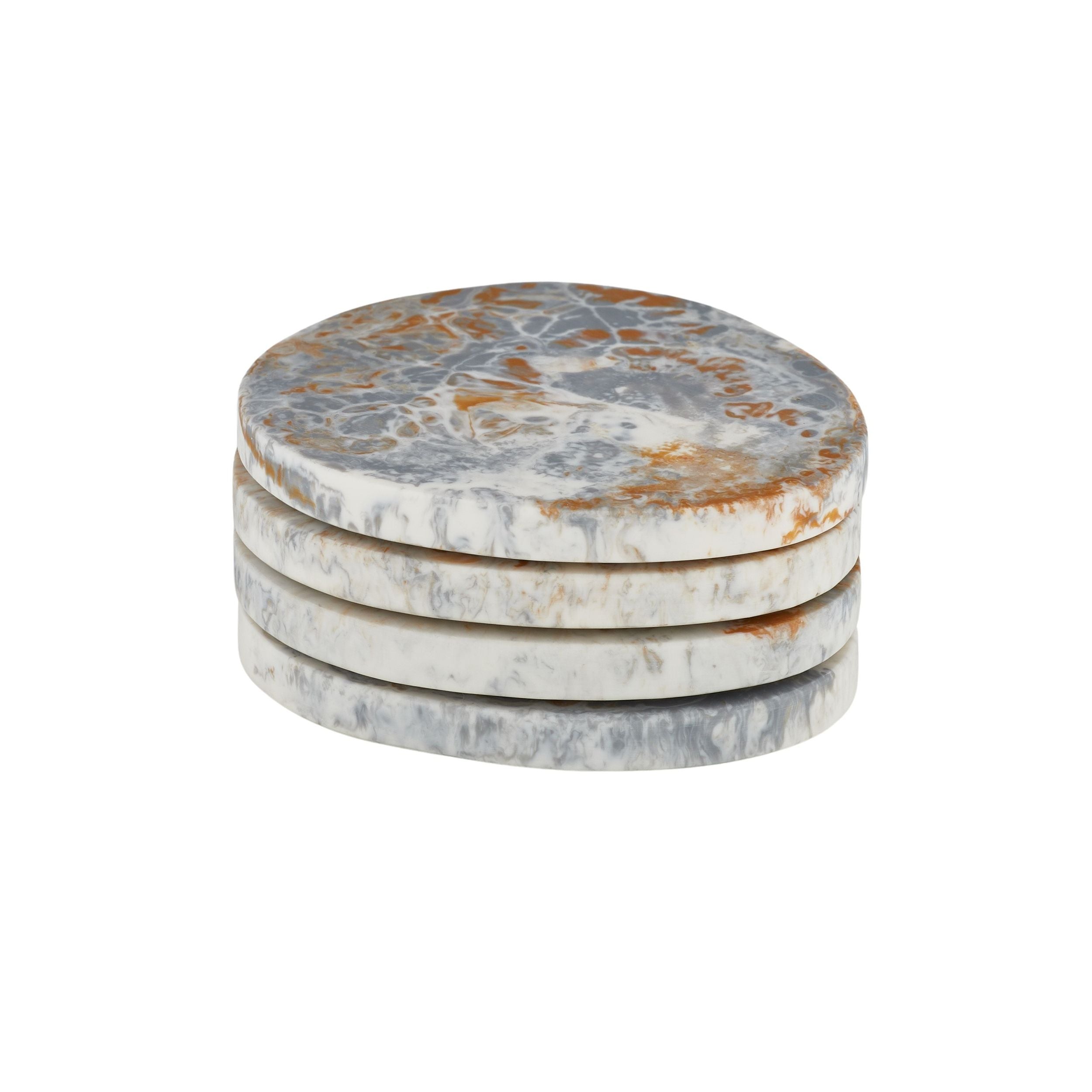 Assemble Hadley Set of 4 Resin Coasters Steel