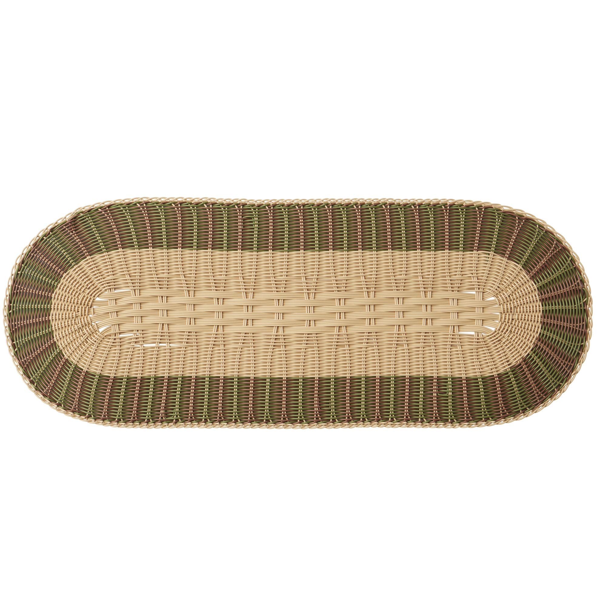 Assemble Umbria Woven Runner Natural/Olive