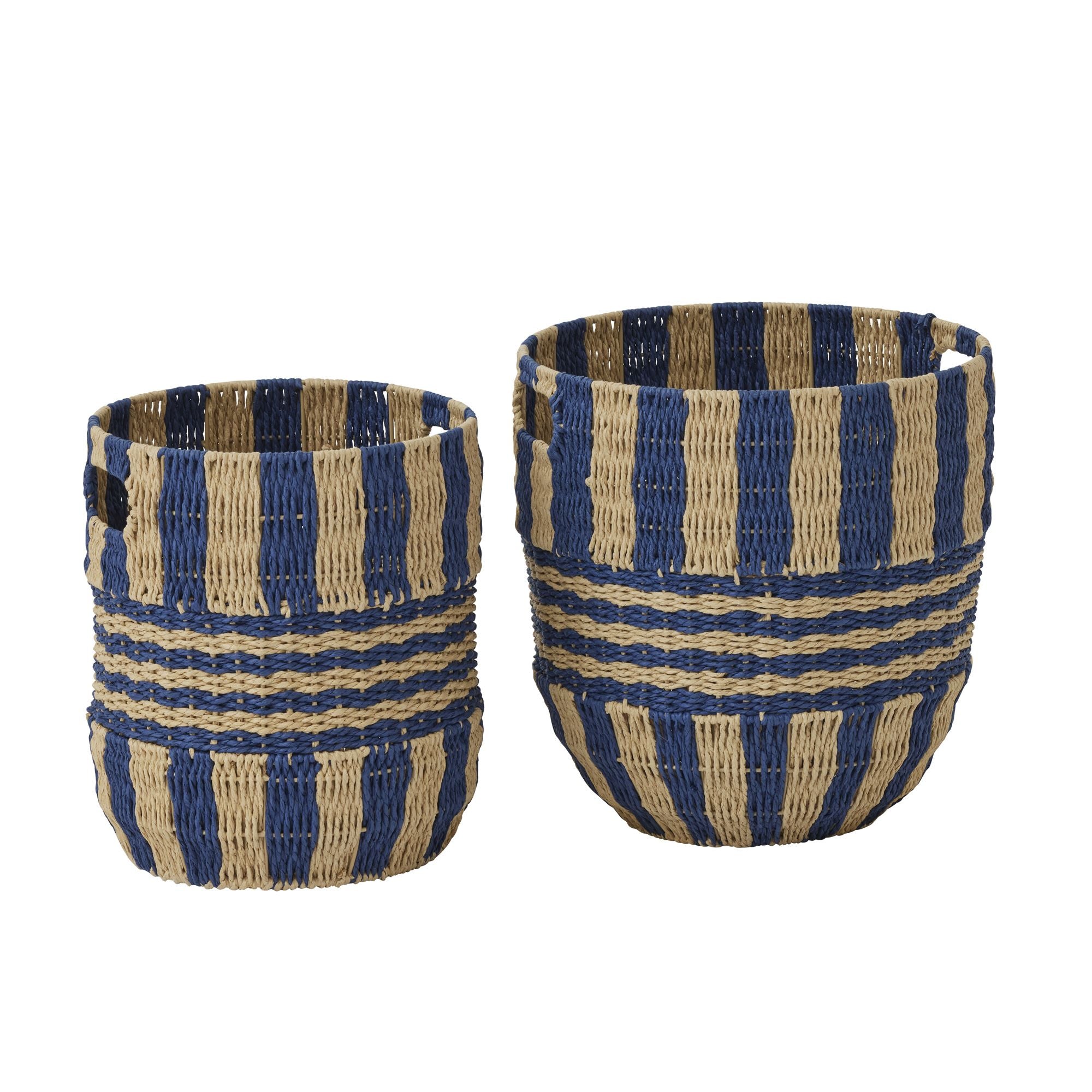 Coast To Coast Solana Set of 2 Stripe Basket Navy