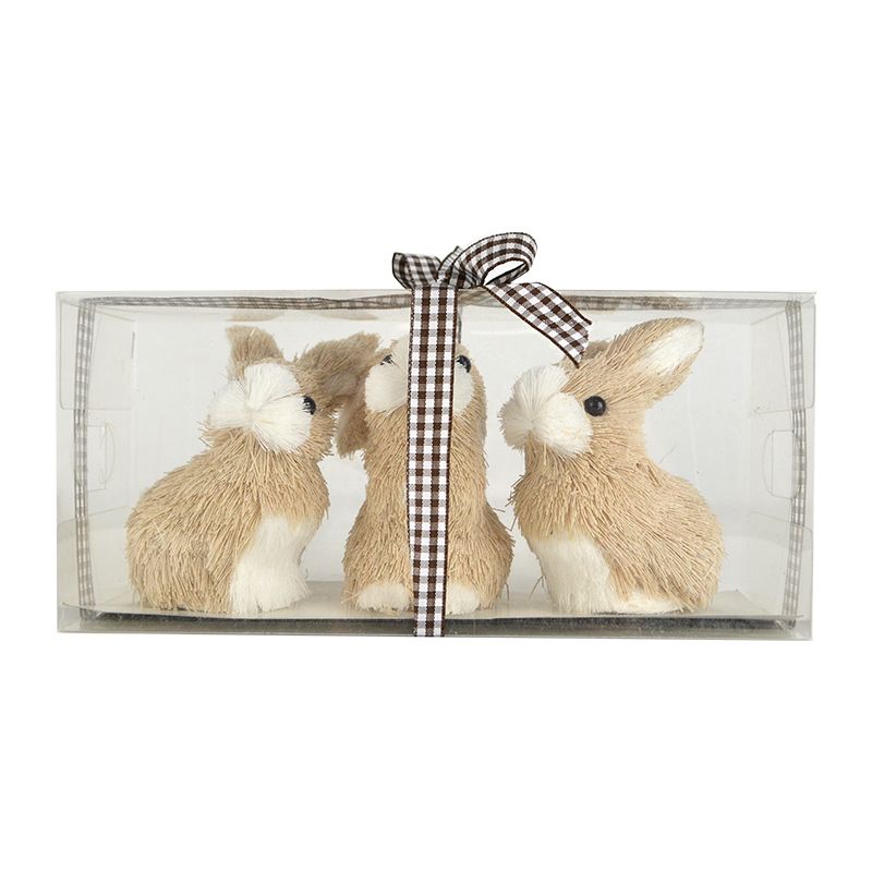 Gala 3pce Bunny In PVC Box -Natur