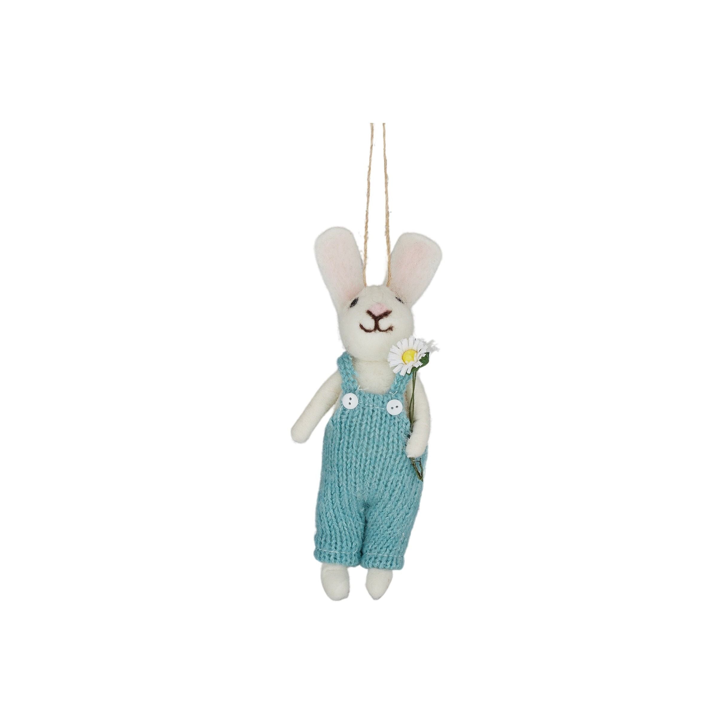 Gala Pete Hanging Ornament Felt Blue/White