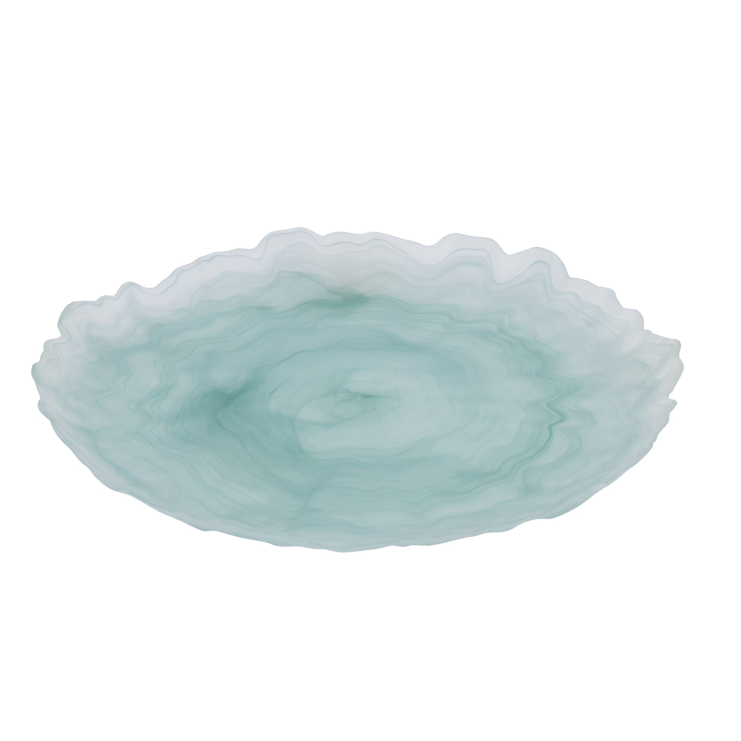 Assemble Sienna Glass Platter Green/White