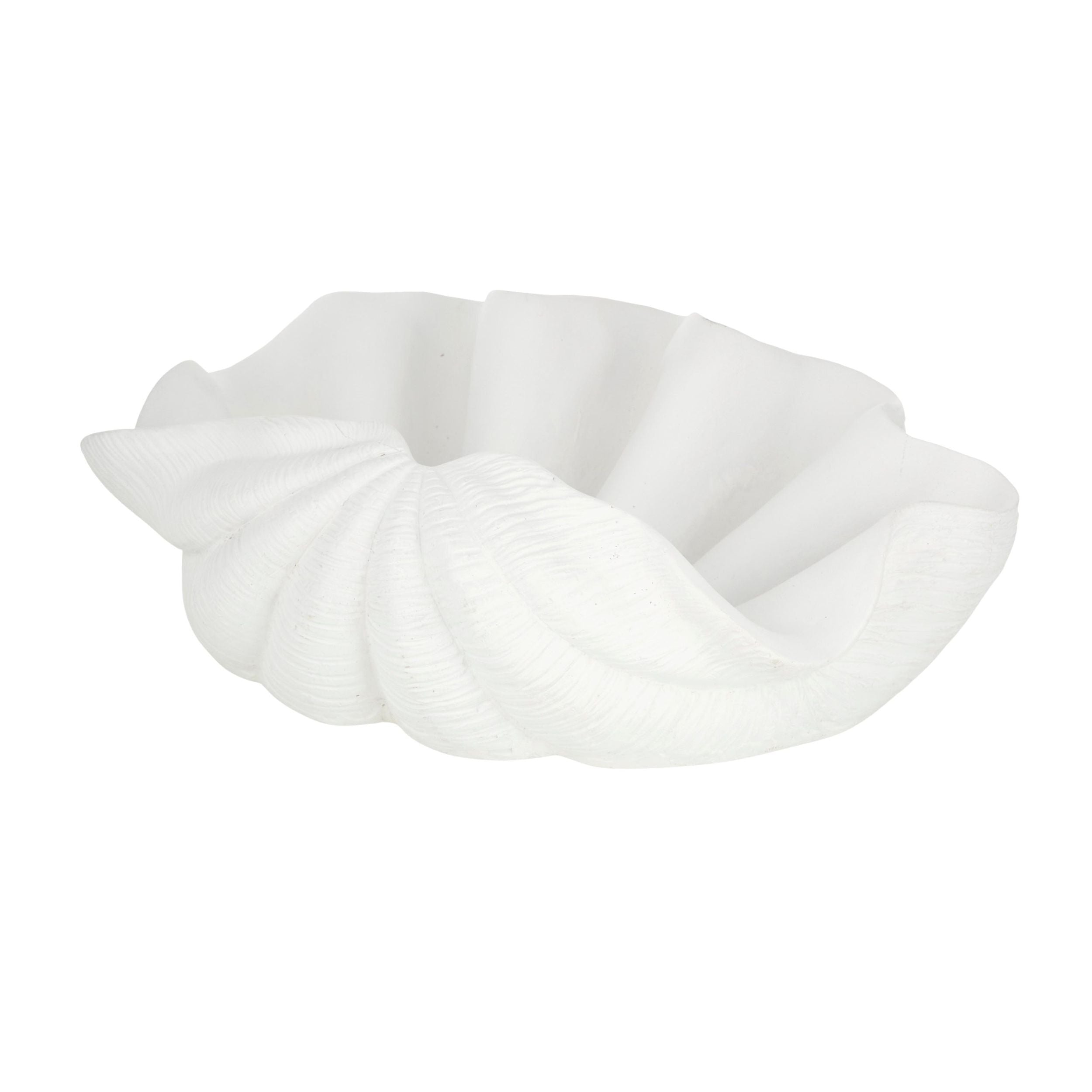 Coast To Coast Clam Shell Resin Bowl White