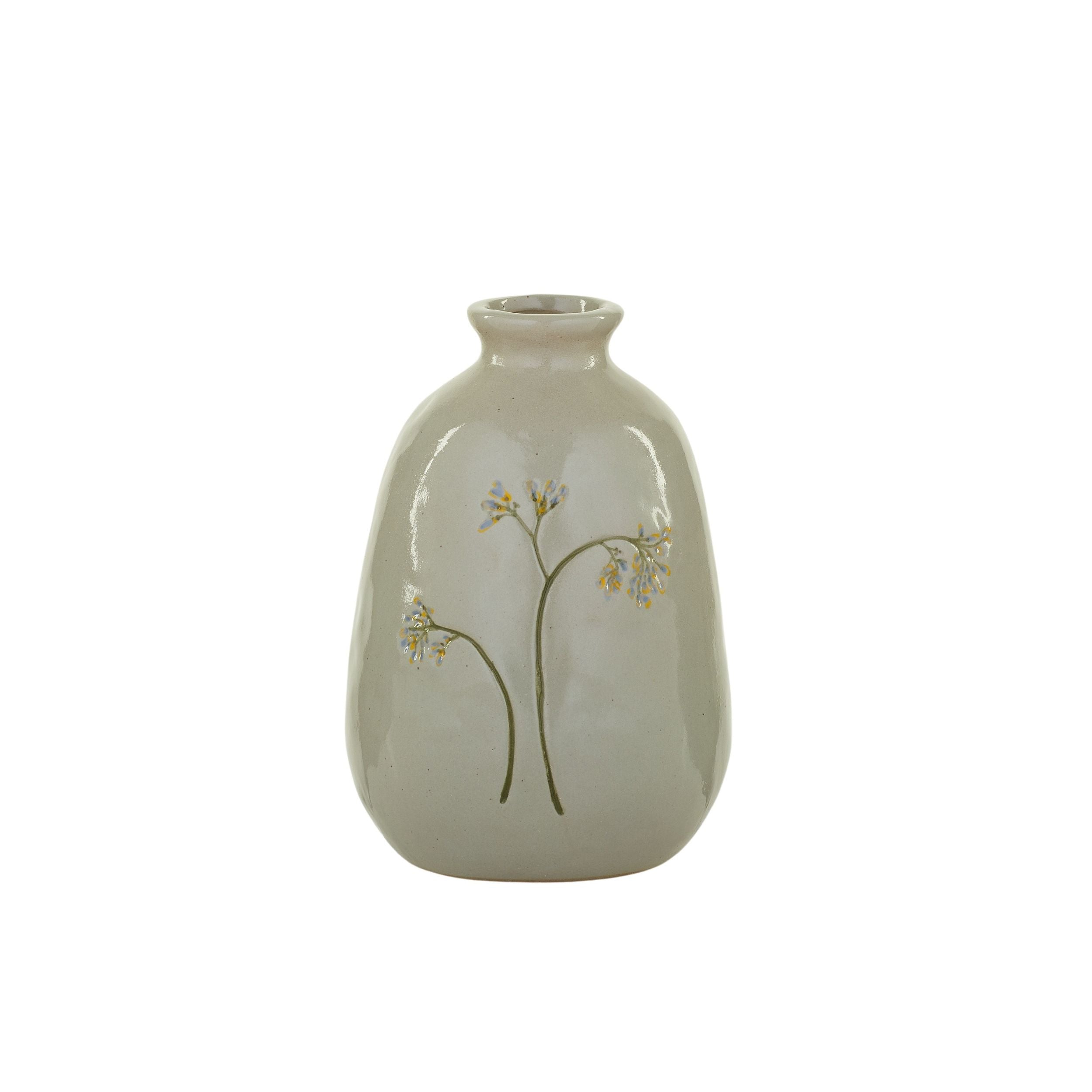 Coast To Coast Fiori Ceramic Vase Natural/Blue