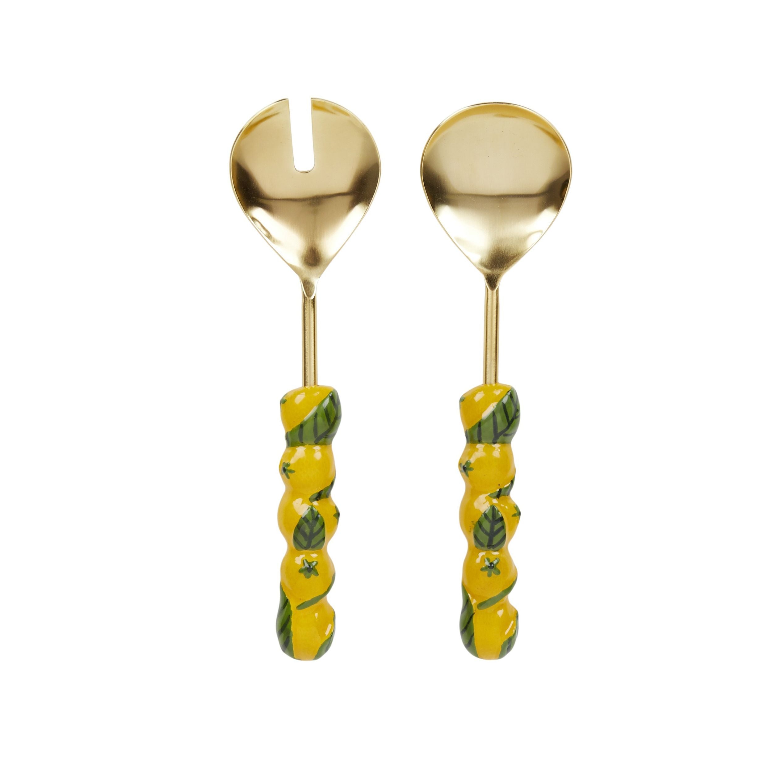 Assemble Lemon Set of 2 Stainless Steel Salad Server