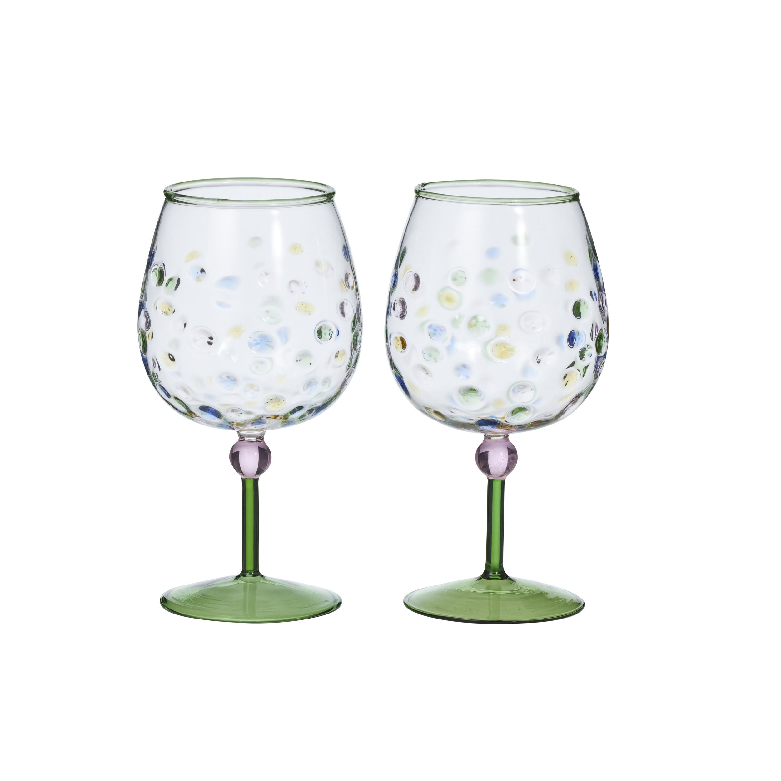 Assemble Lulu Set of 2 Gin Balloon Glass Green